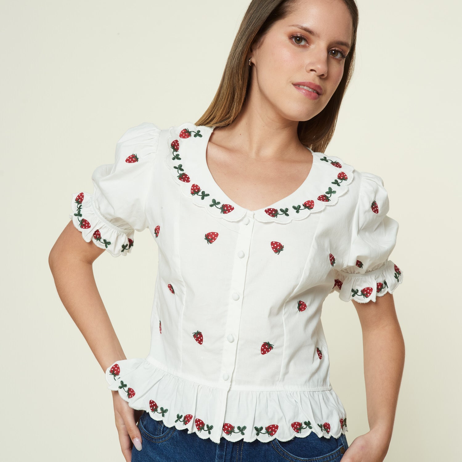 Blusa Candela Hueso