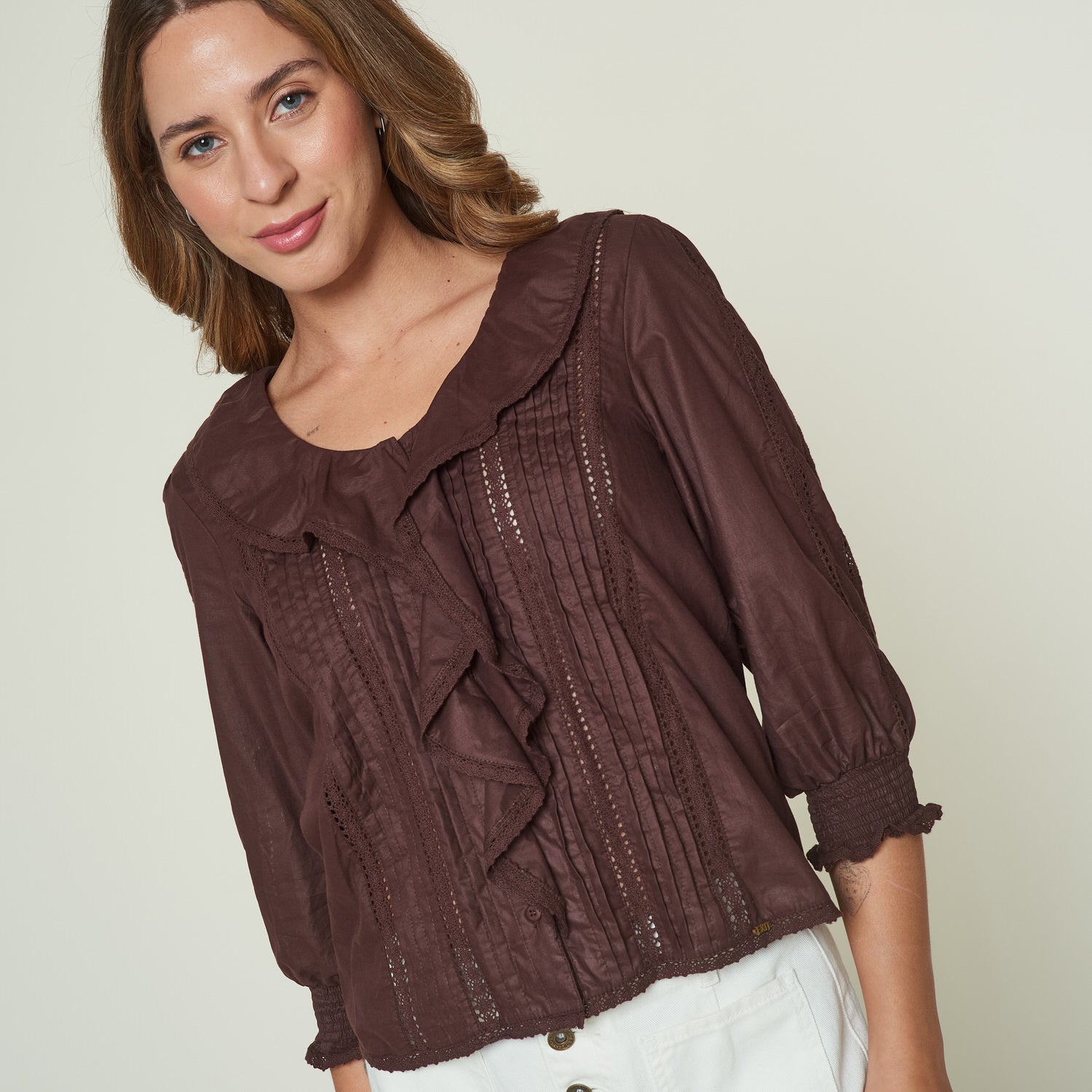 Blusa Diamante Marron