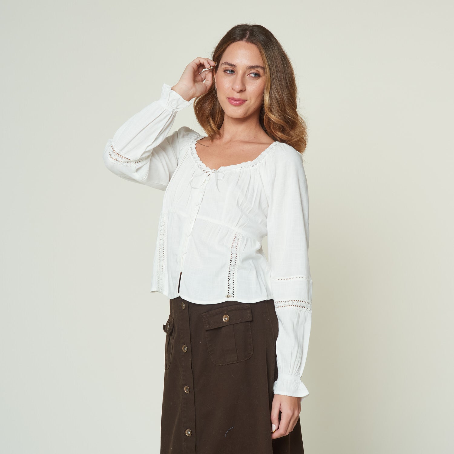 Blusa Dionisia Hueso