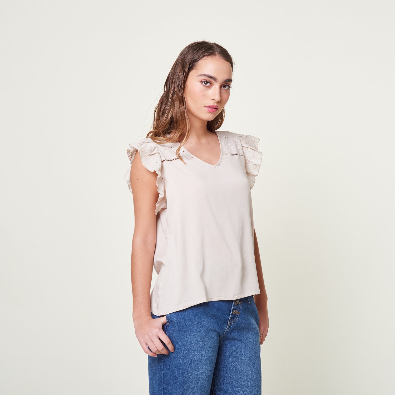 Blusa Fantina Beige