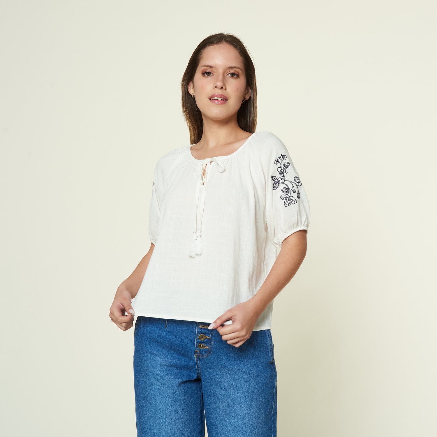 Blusa Fatima Hueso