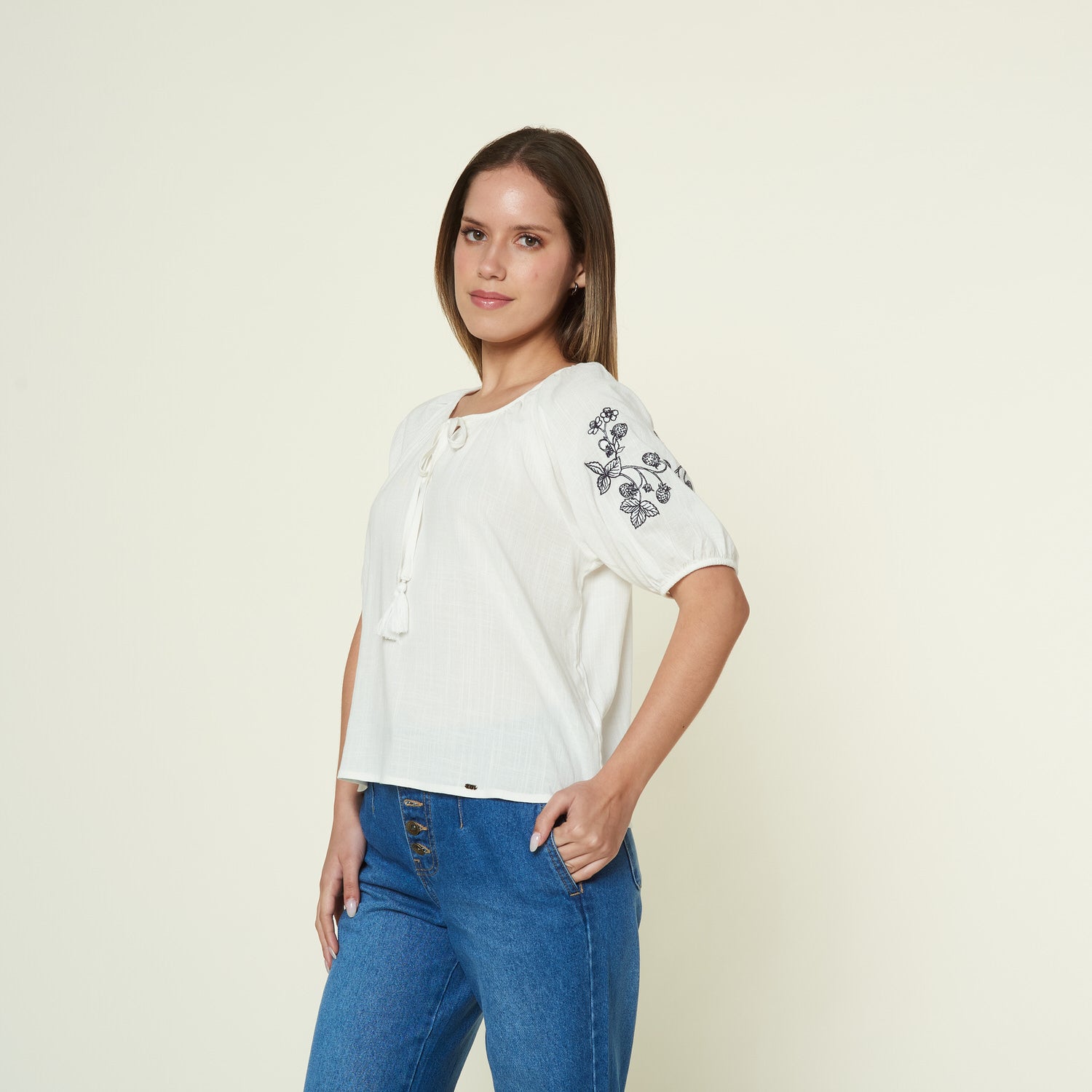 Blusa Fatima Hueso