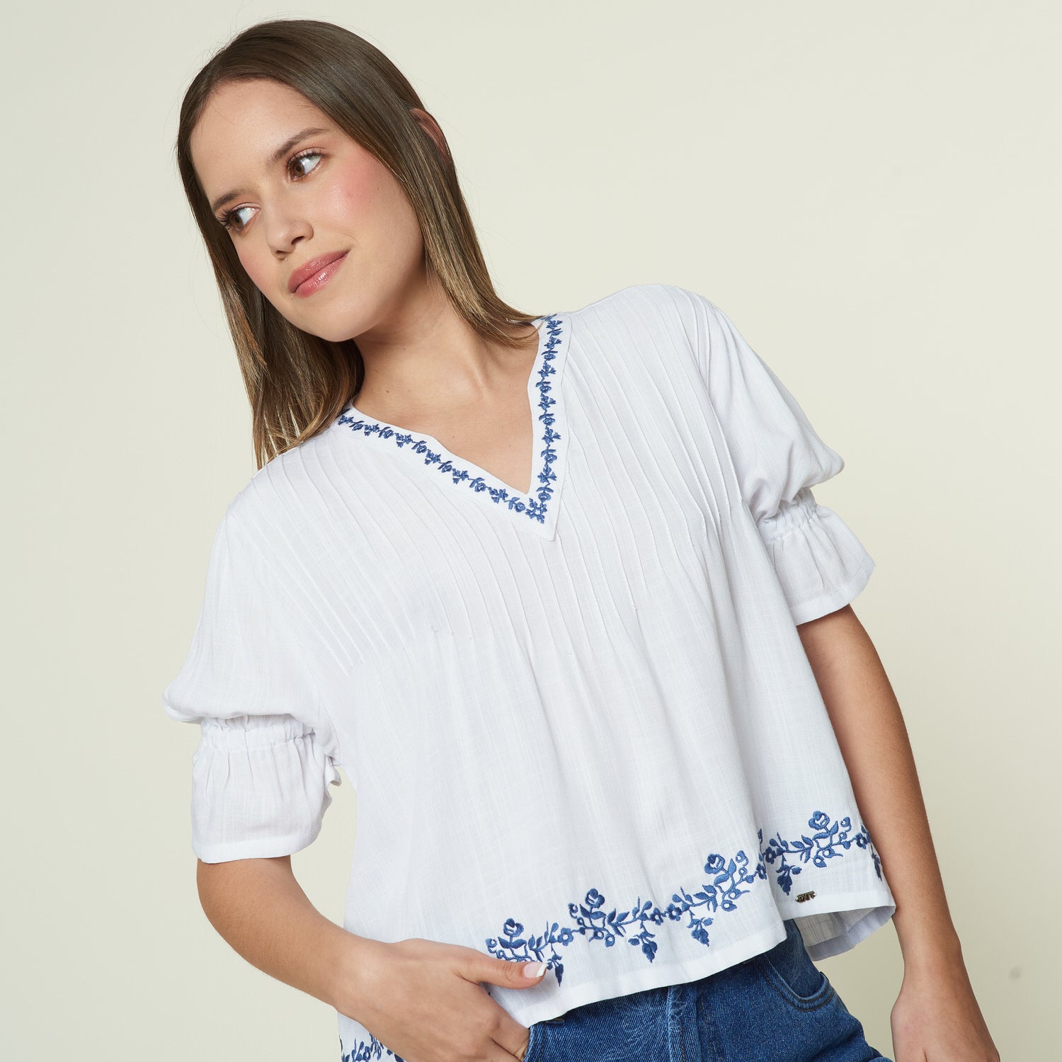 Blusa Galilea Hueso