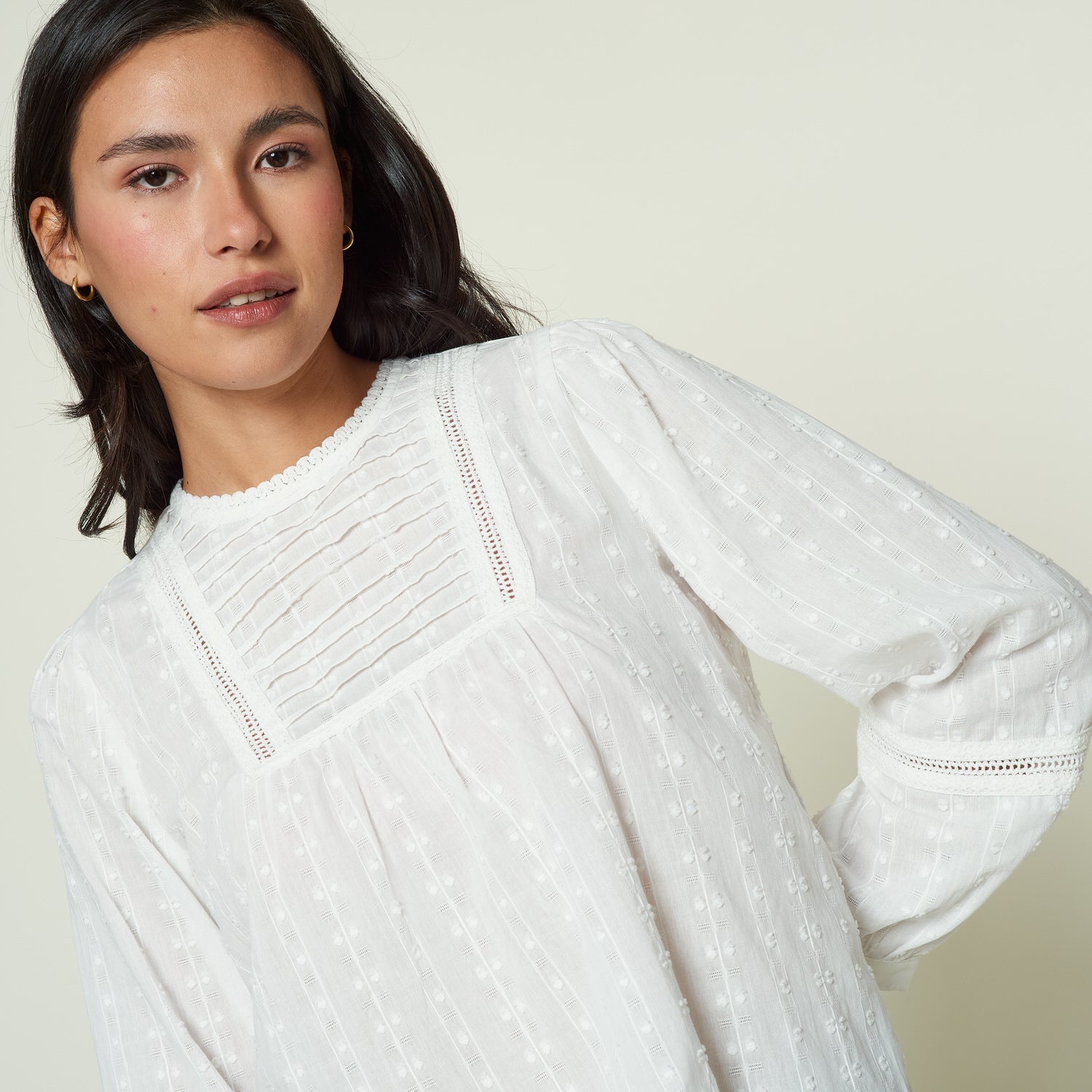 Blusa Harumi Hueso