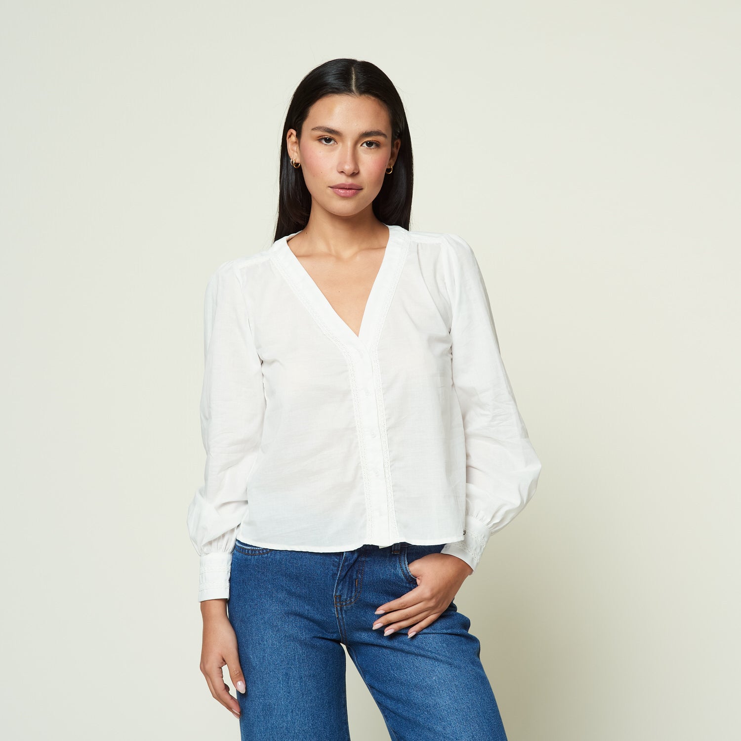 Blusa Hayley Hueso