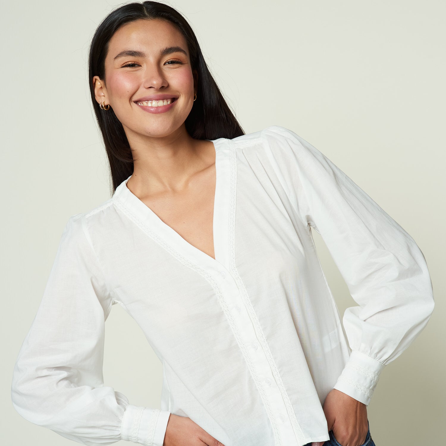 Blusa Hayley Hueso