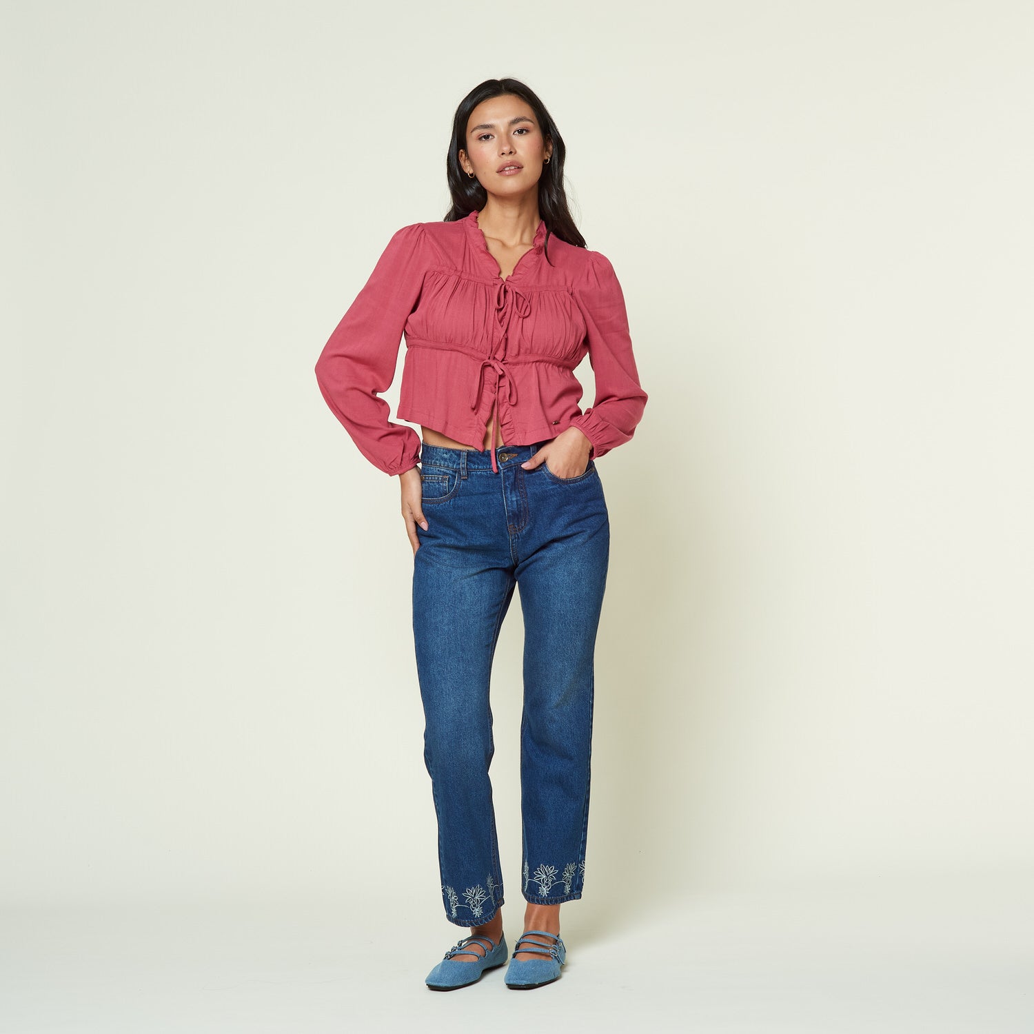 Blusa Helenor Palo Rosa
