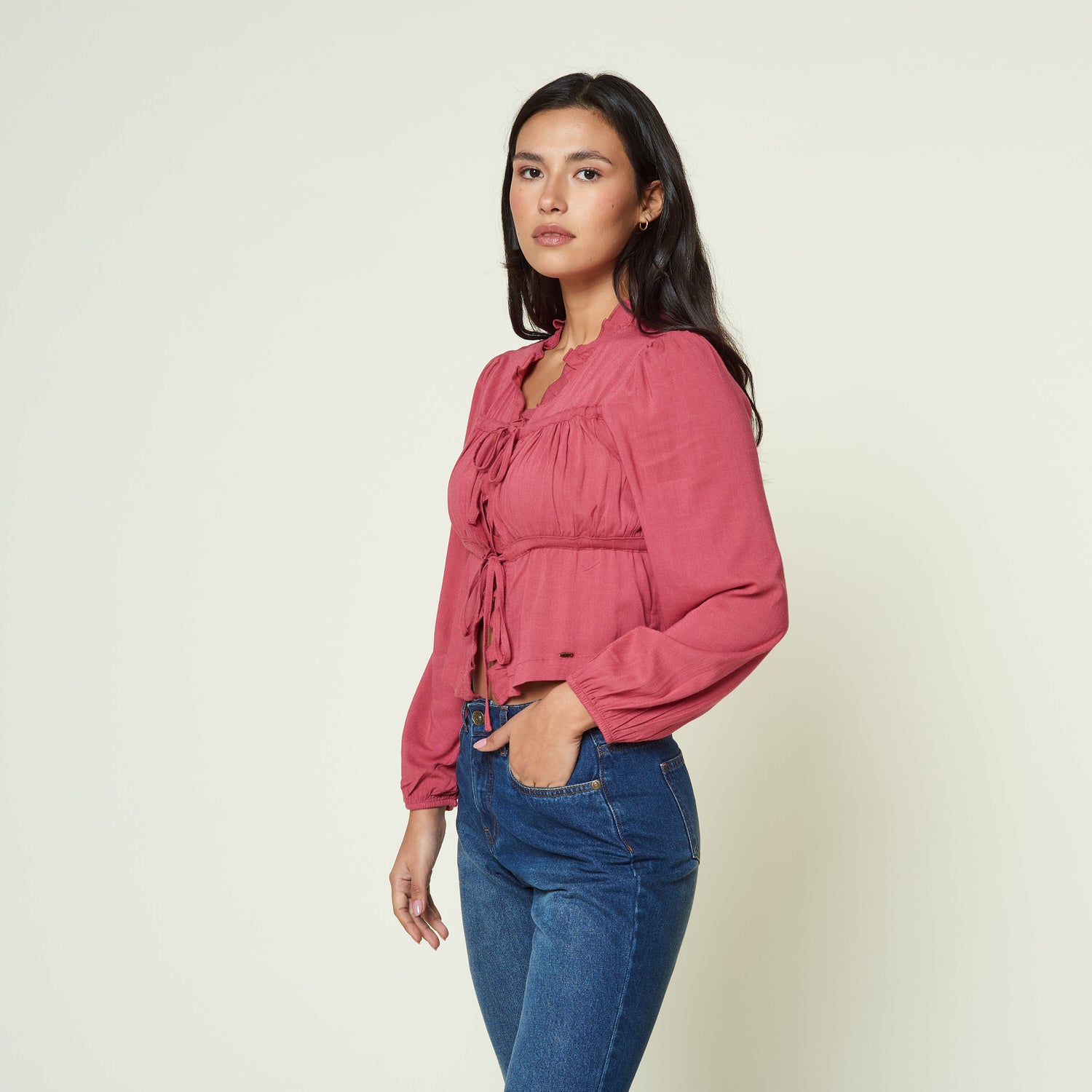 Blusa Helenor Palo Rosa
