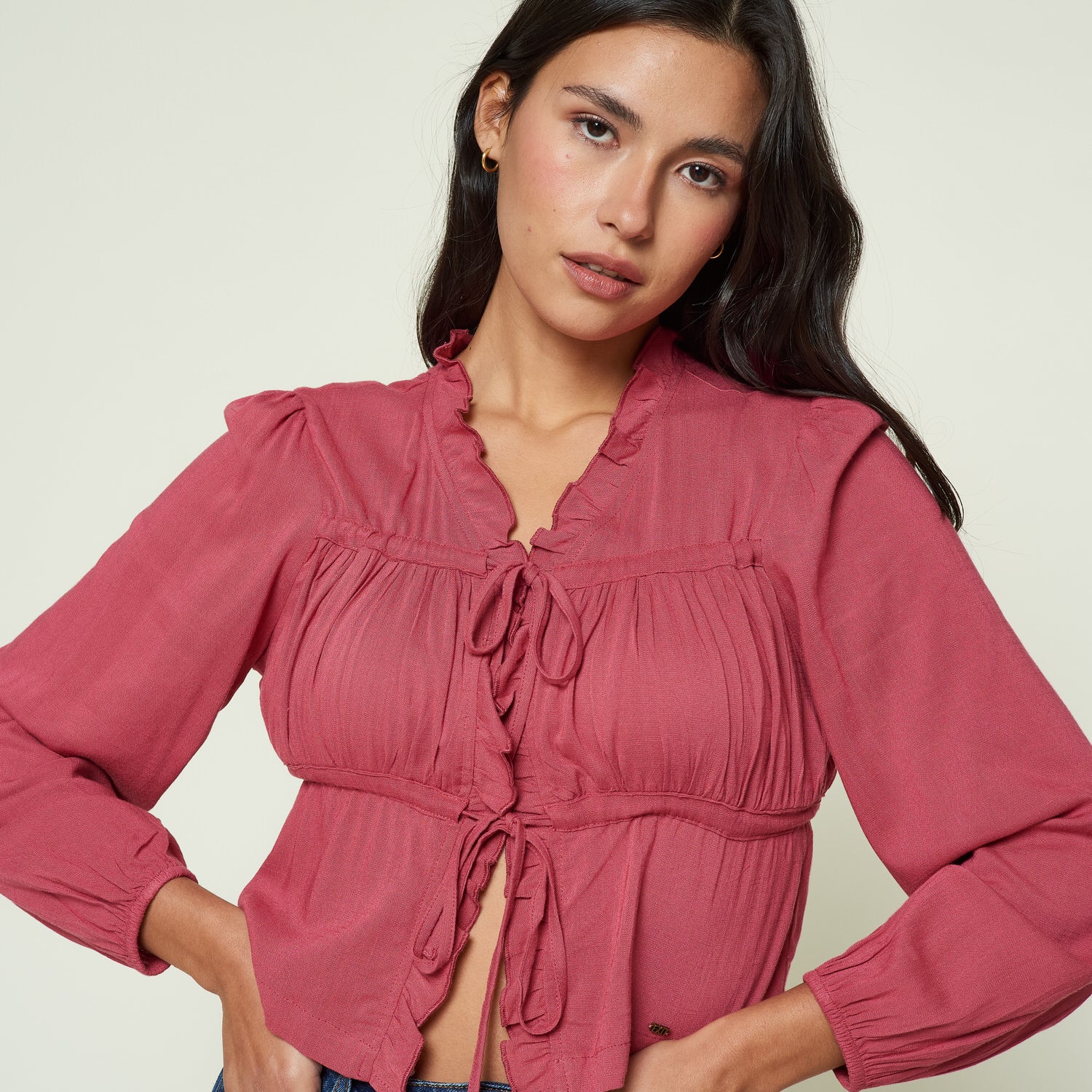 Blusa Helenor Palo Rosa