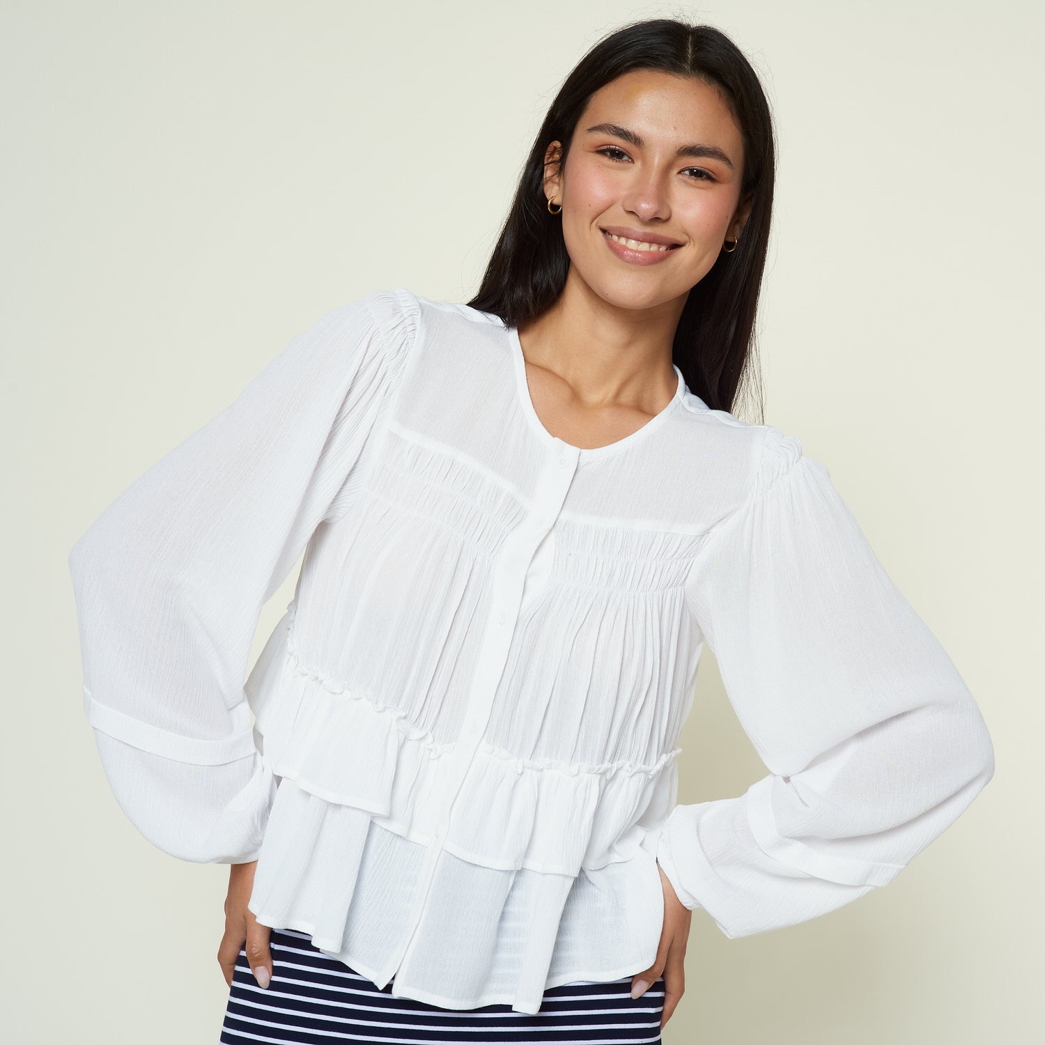 Blusa Petunia Hueso