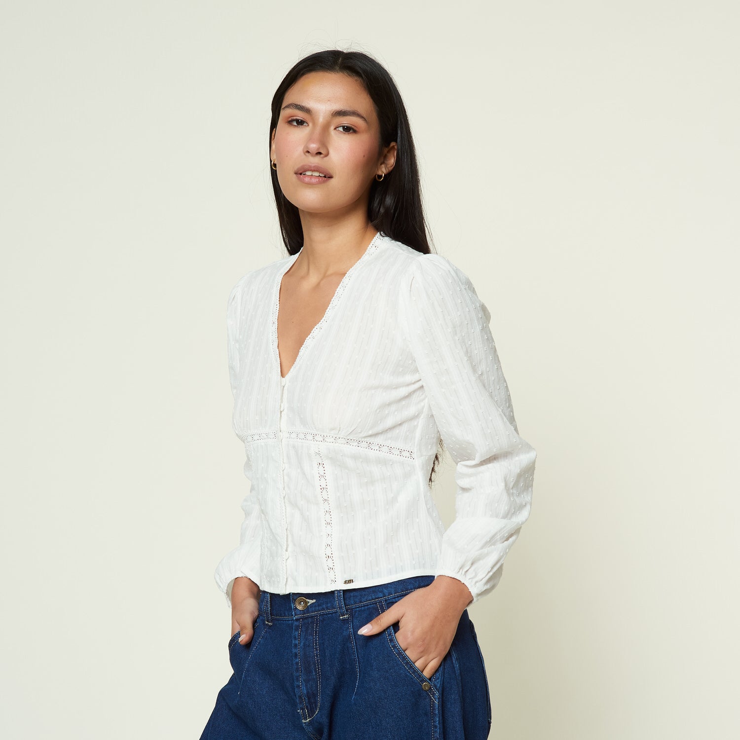 Blusa Pruden Hueso