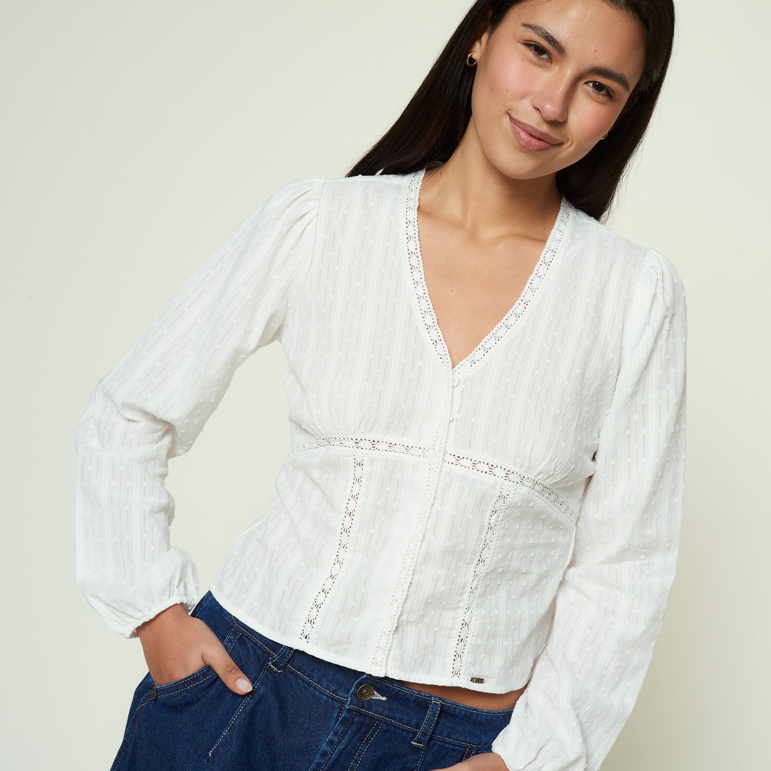Blusa Pruden Hueso