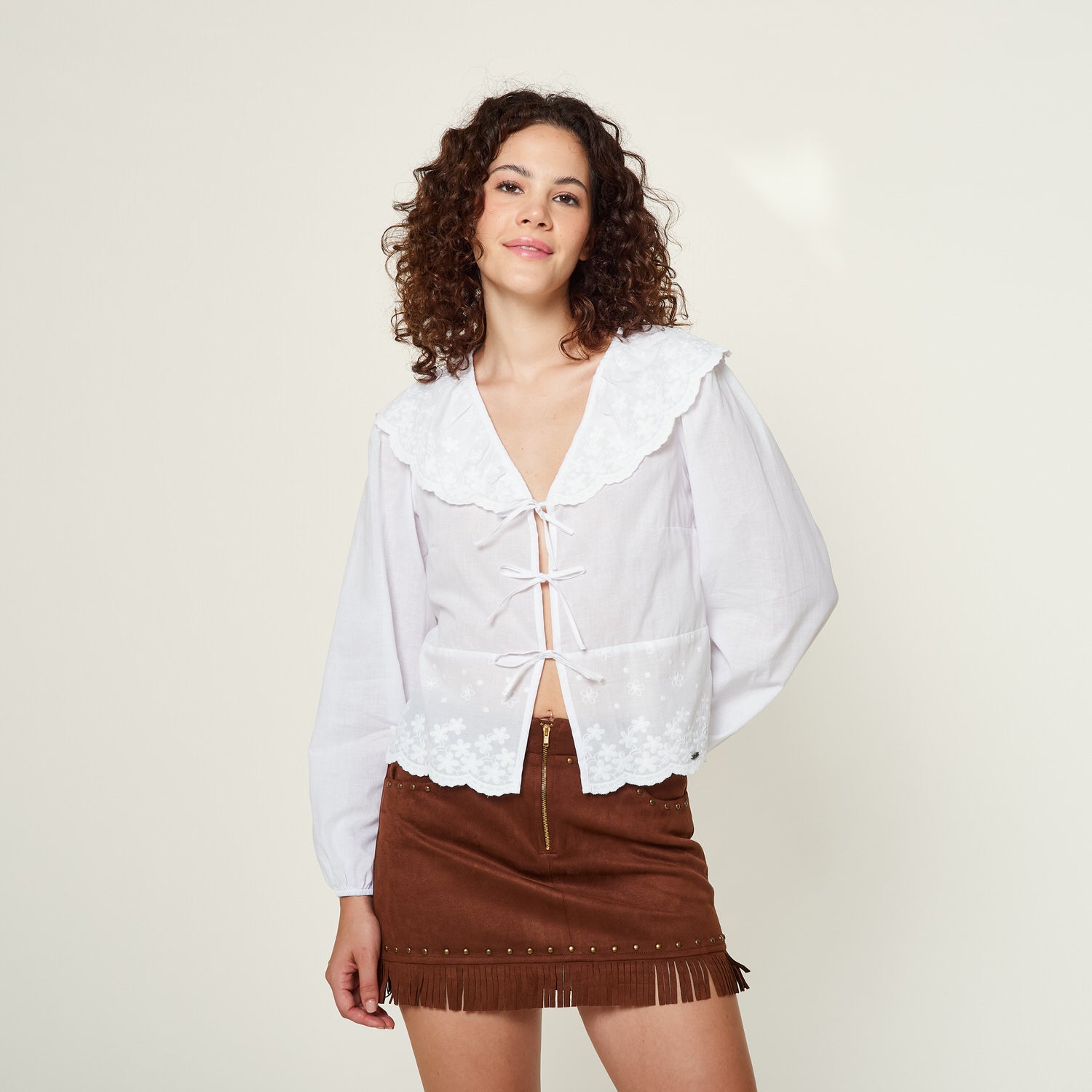 Blusa Yafa Hueso
