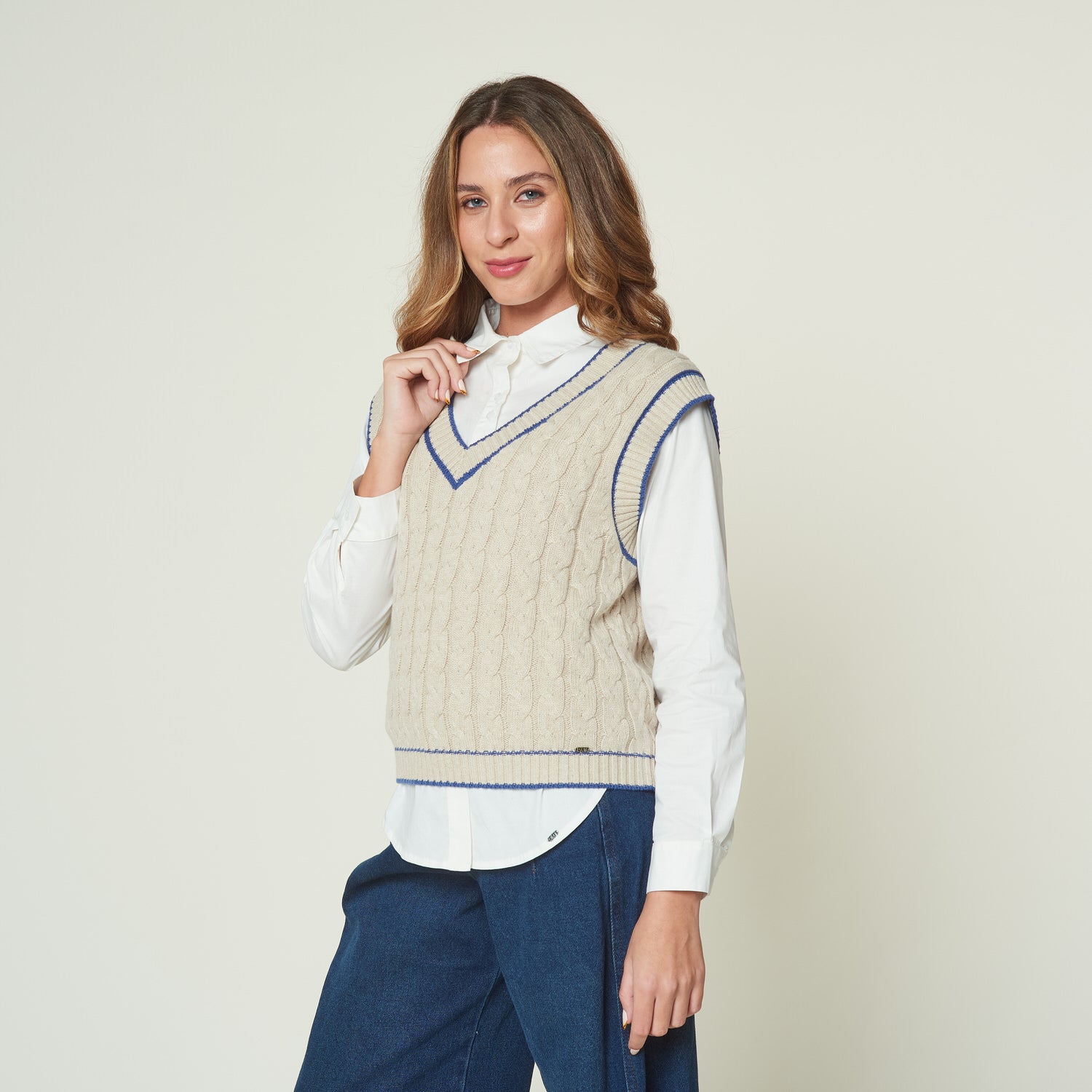 Chaleco Clementina Beige