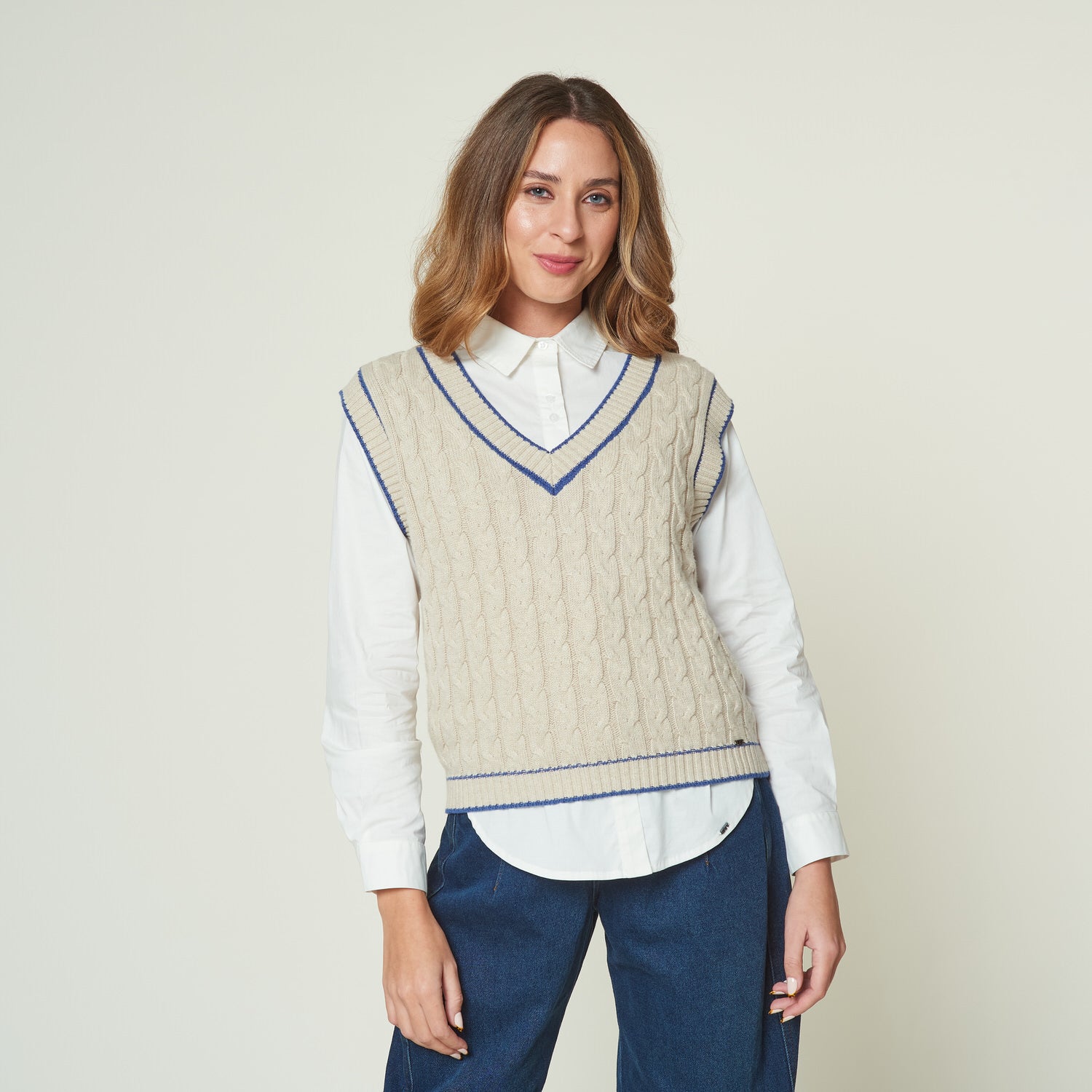 Chaleco Clementina Beige