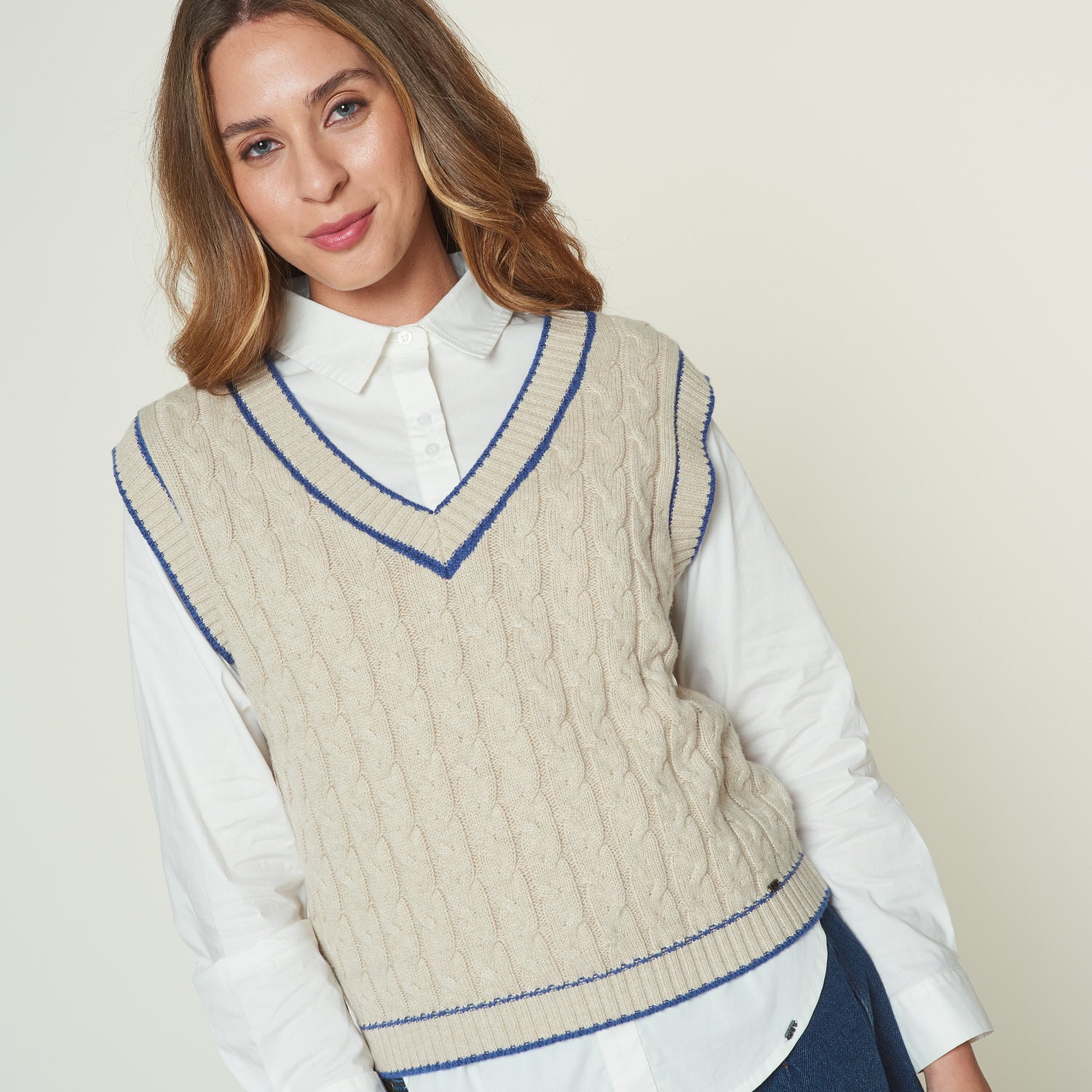 Chaleco Clementina Beige