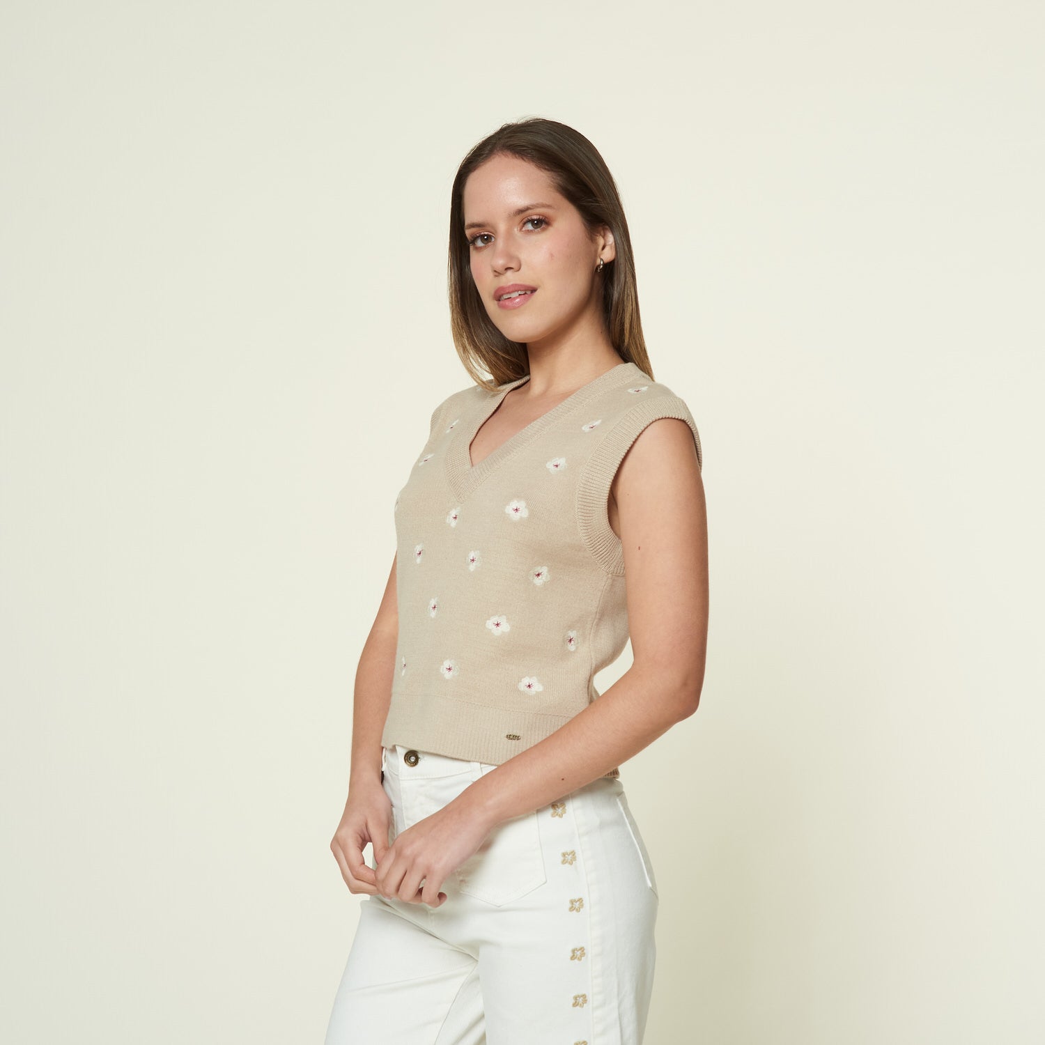 Chaleco Maria Beige