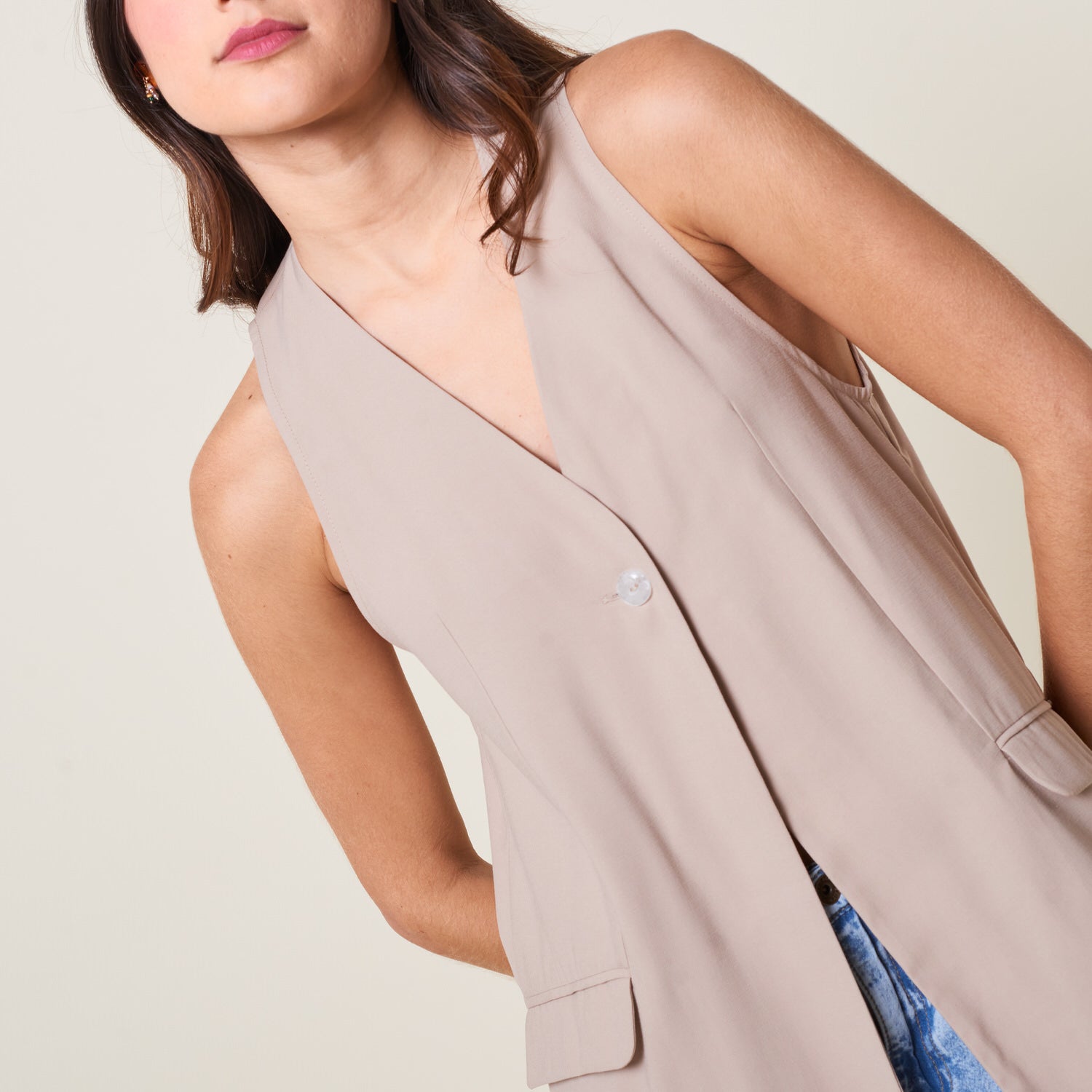 Chaleco Viña Beige