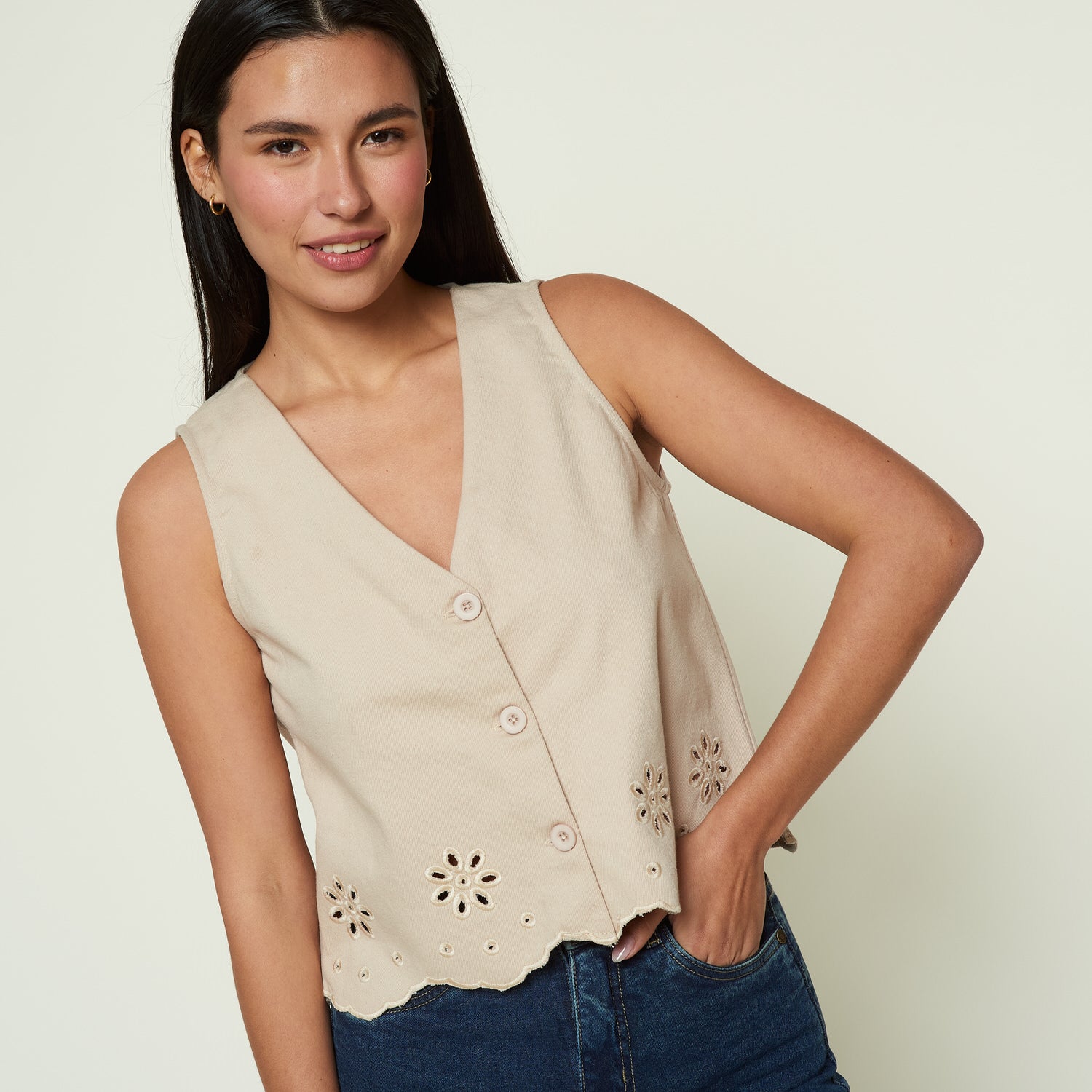 Chaleco Vraulia Beige