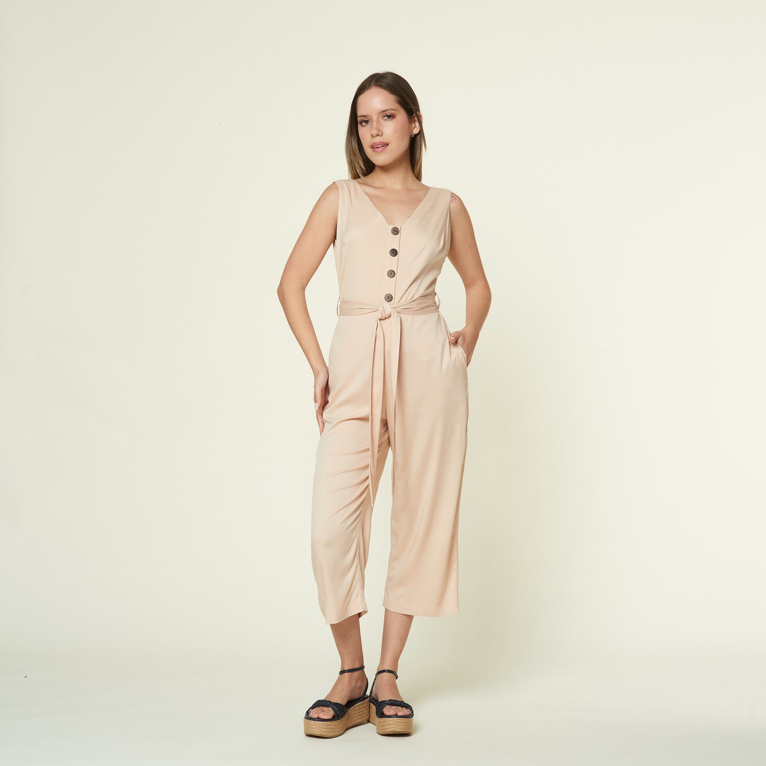 Enterizo Olenka Beige