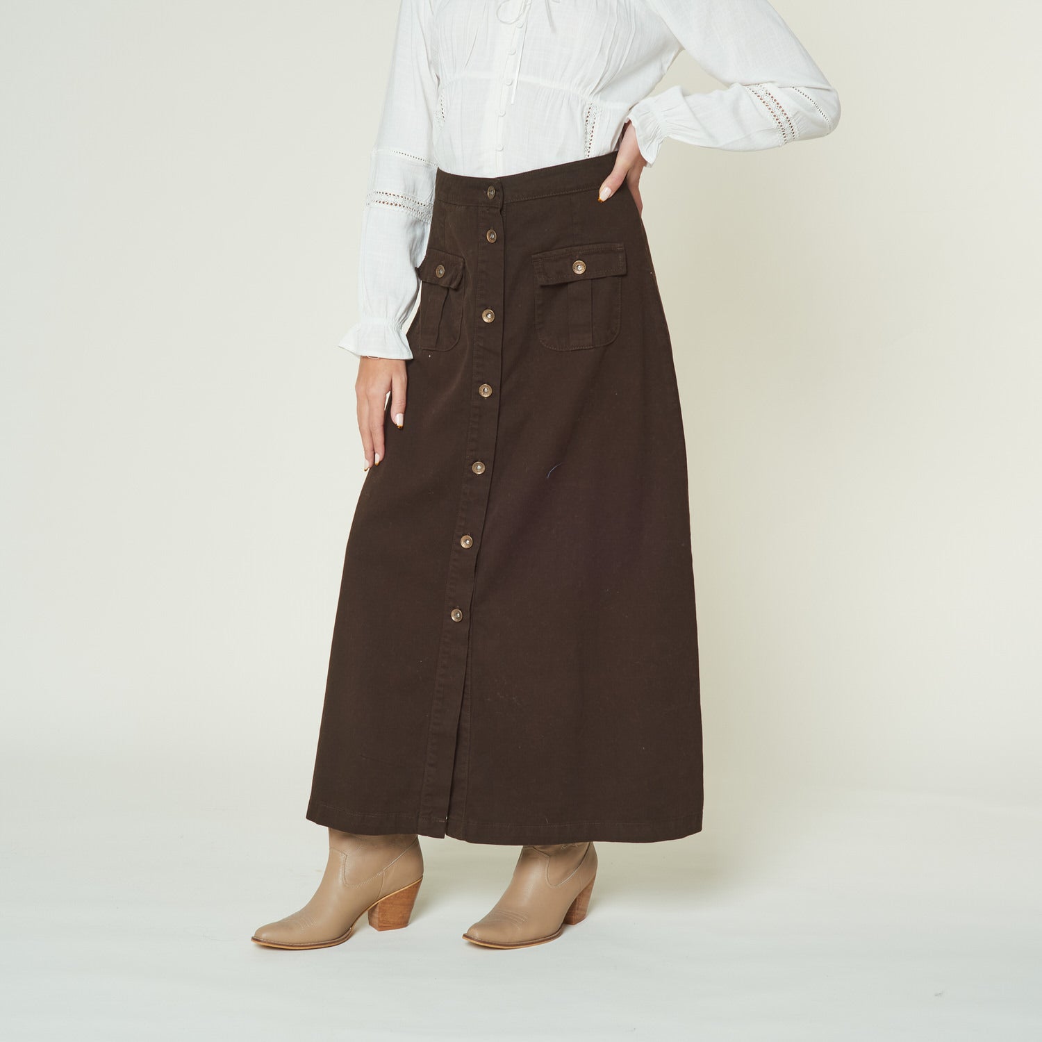 Falda Ondina Marron