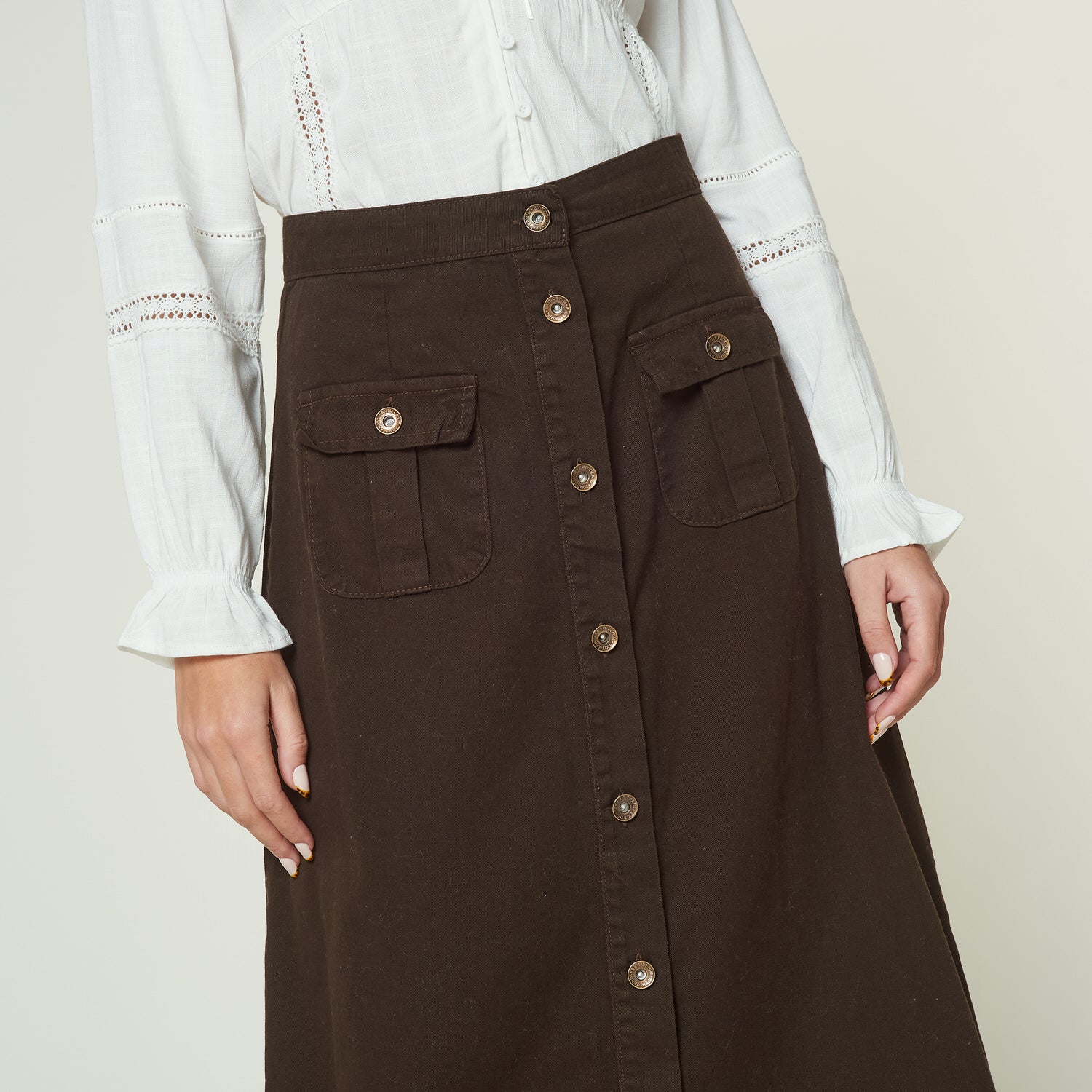 Falda Ondina Marron
