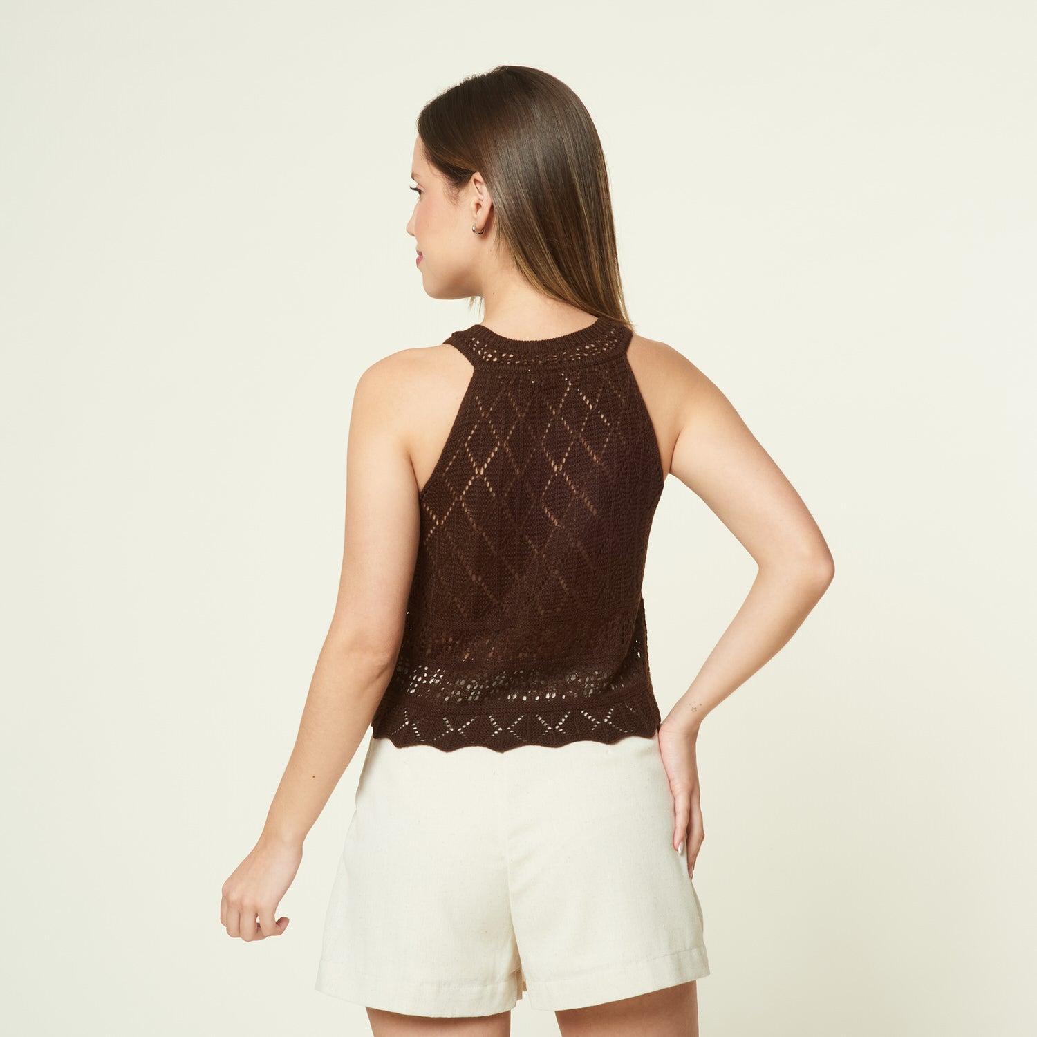 Hilo Top Rustico Marron