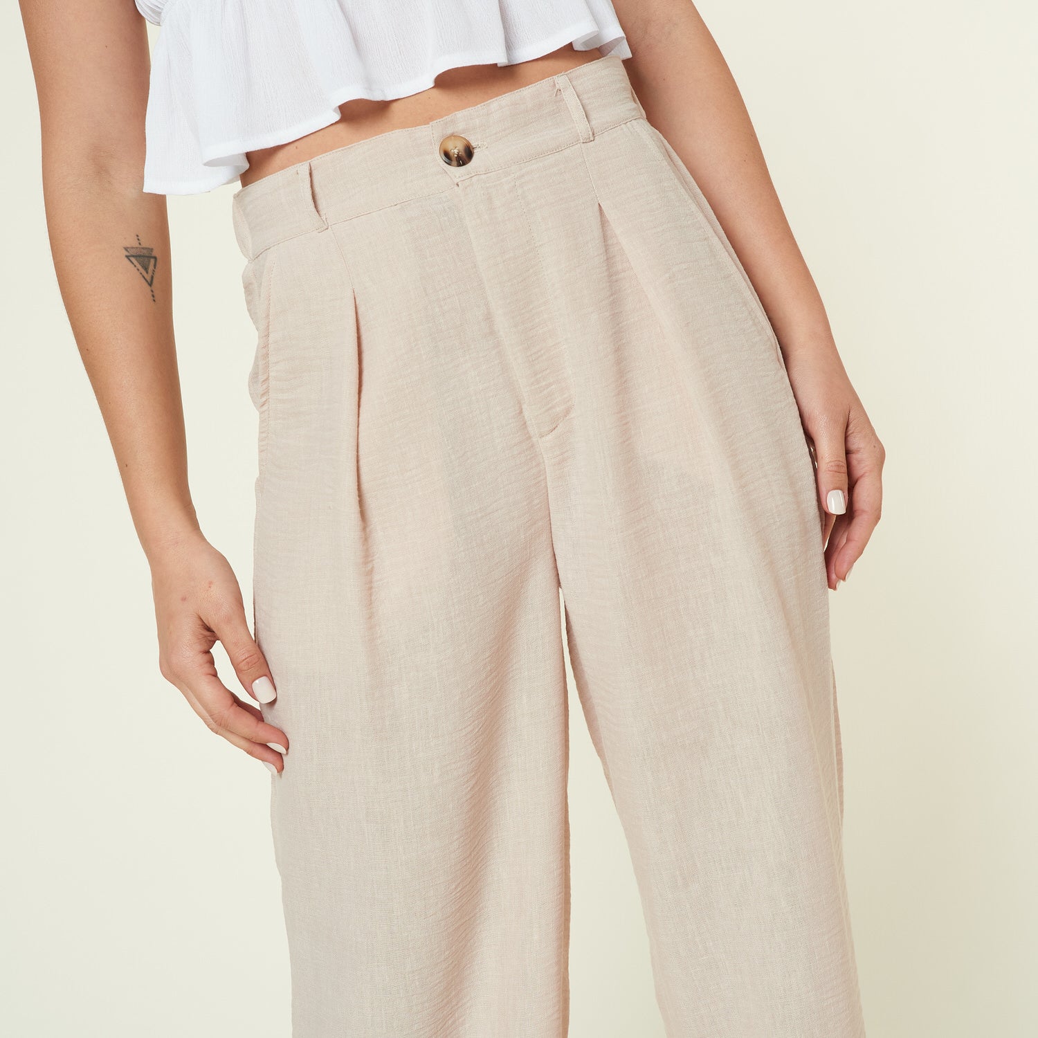 Pantalon Bambina Beige