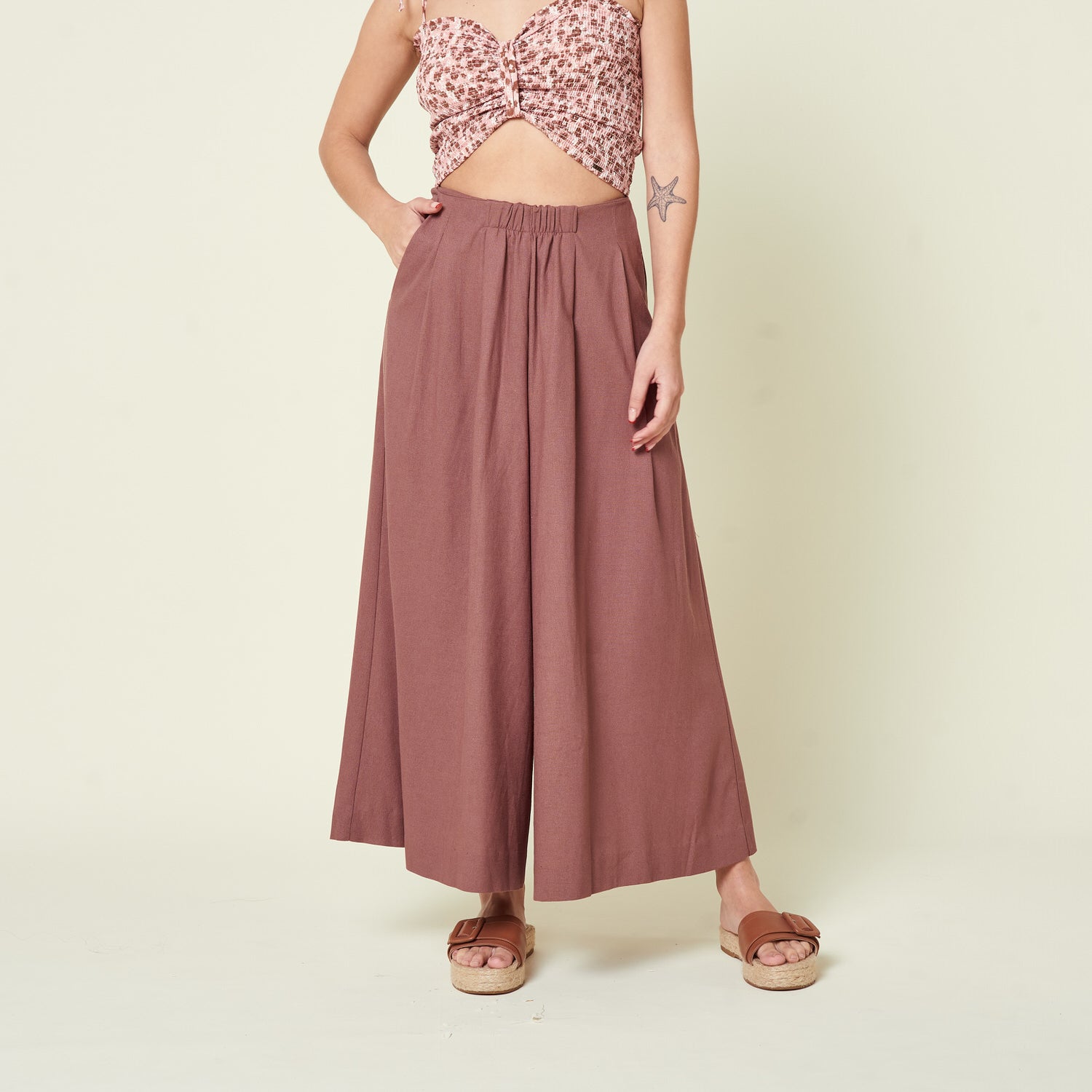 Pantalon Bresha Marron