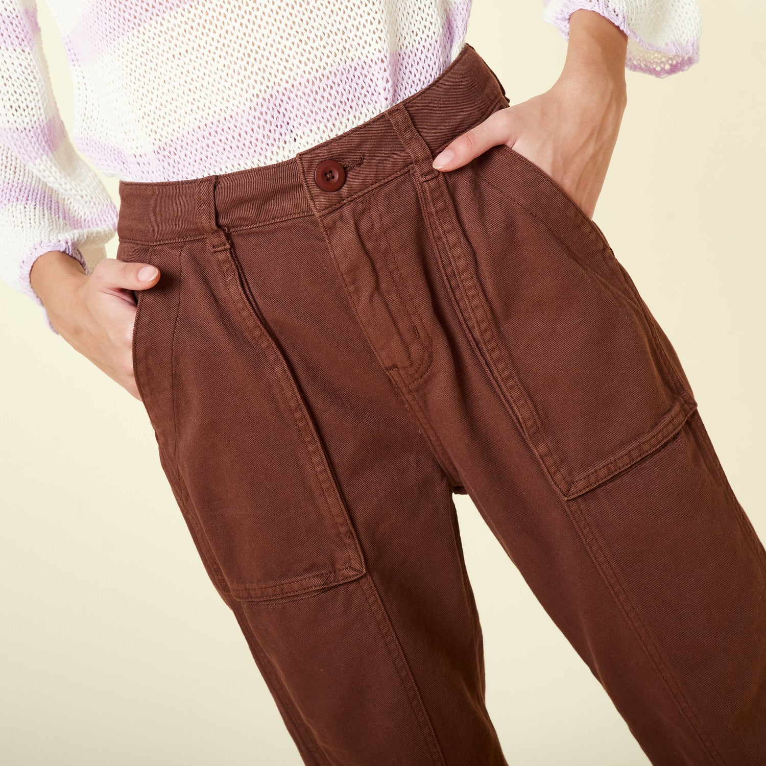 Pantalon Estefania Marron