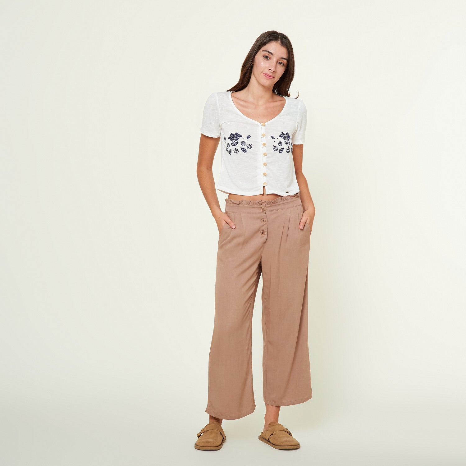 Pantalon Plata Beige