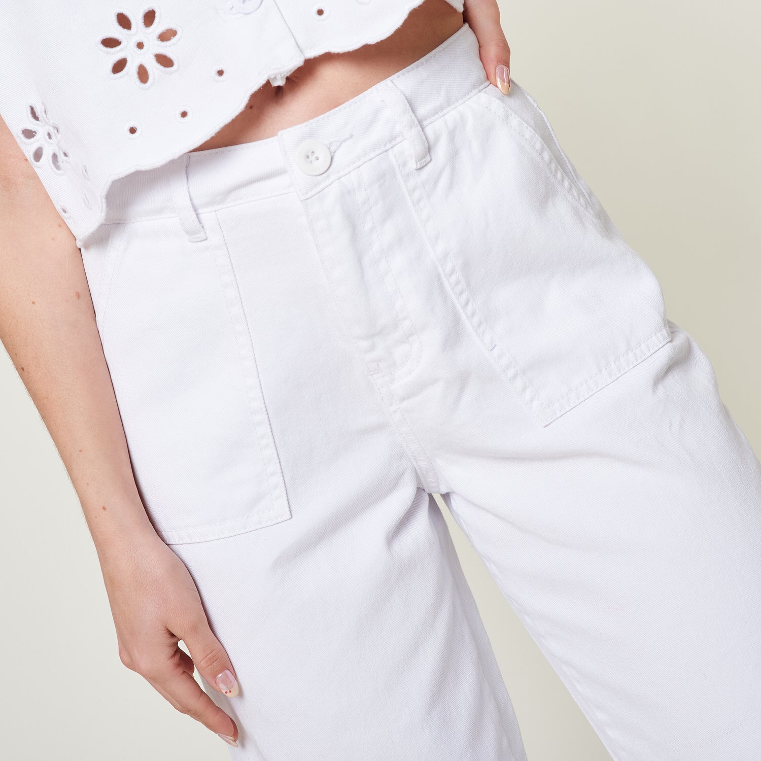 Pantalon Vernice Blanco