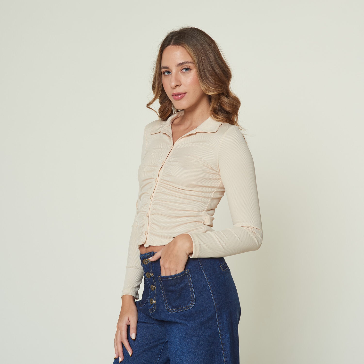 Polo Delfina Beige
