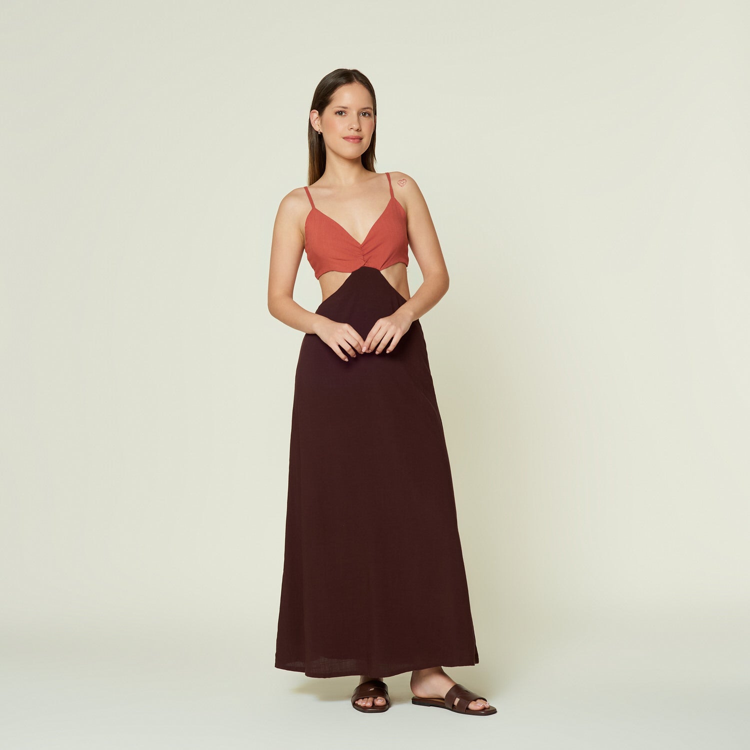 Vestido Agustina Terracota