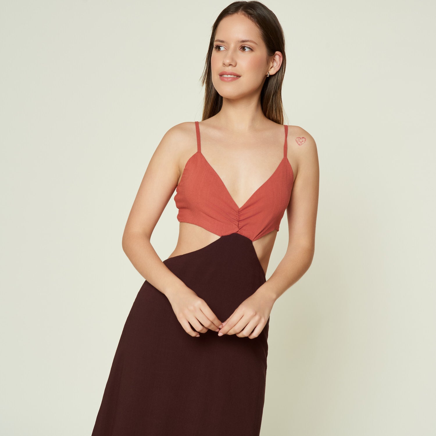 Vestido Agustina Terracota