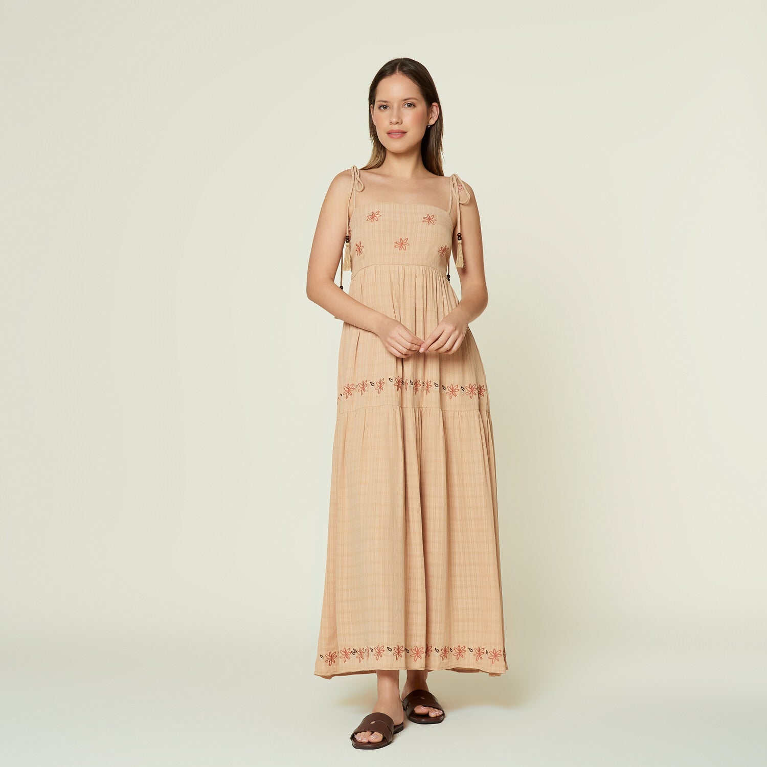 Vestido Amarena Beige