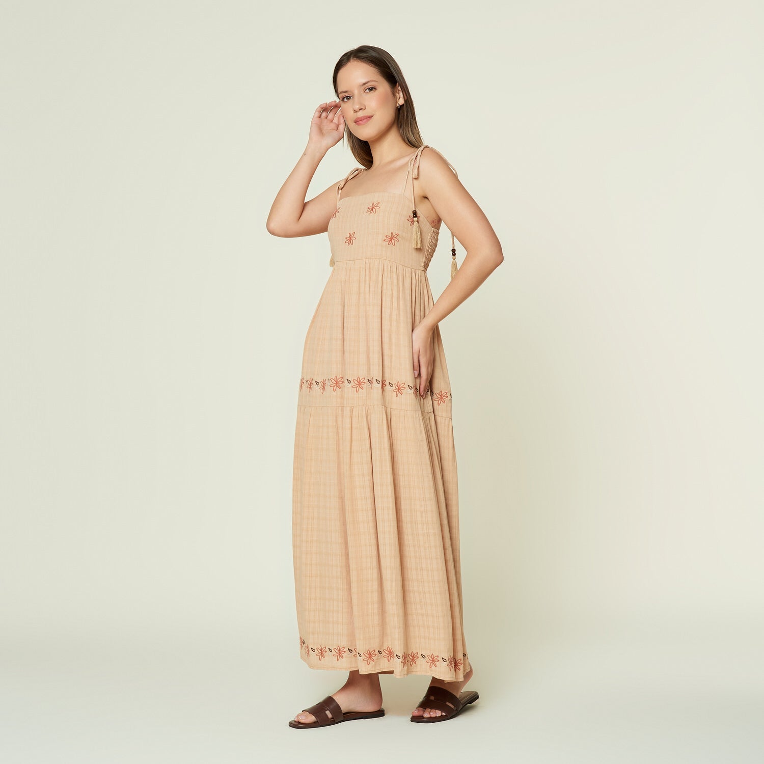 Vestido Amarena Beige