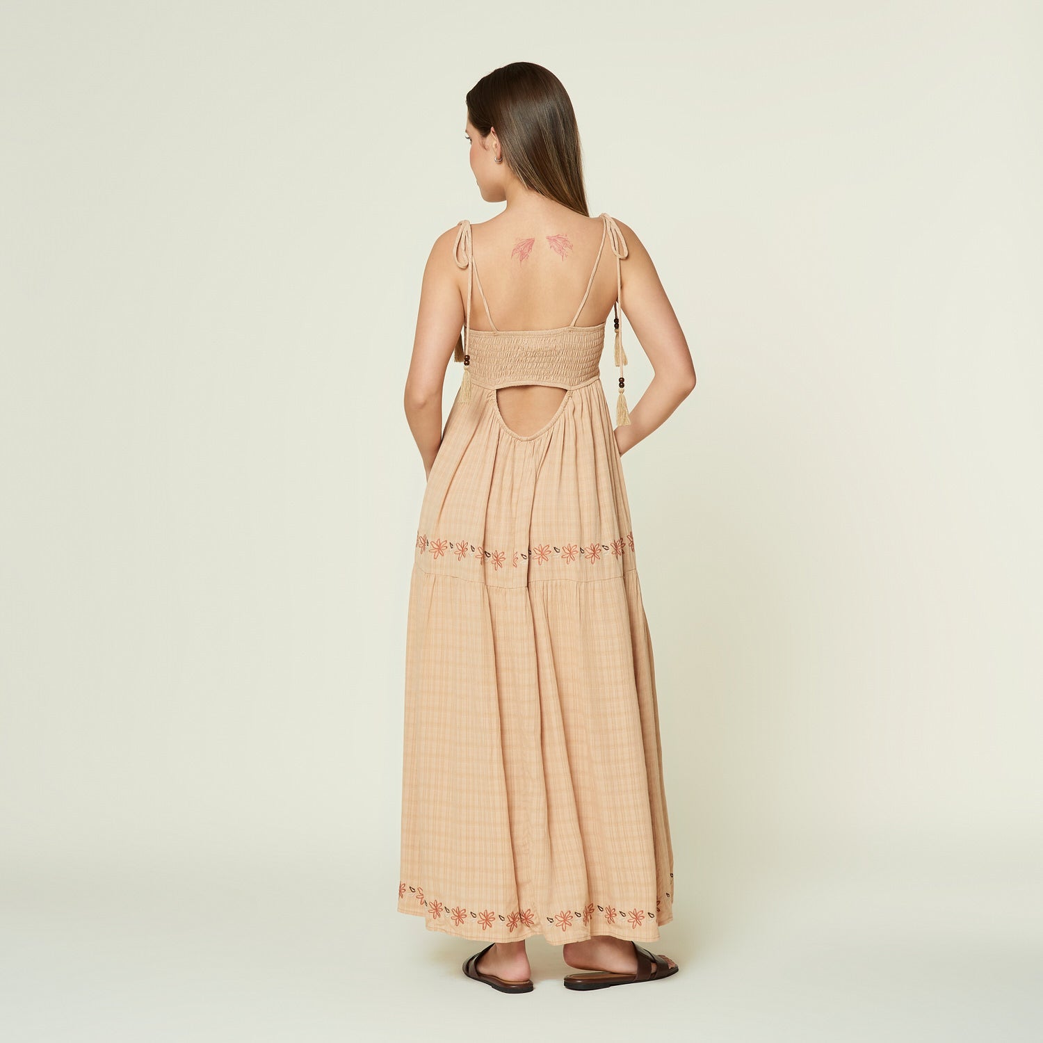 Vestido Amarena Beige