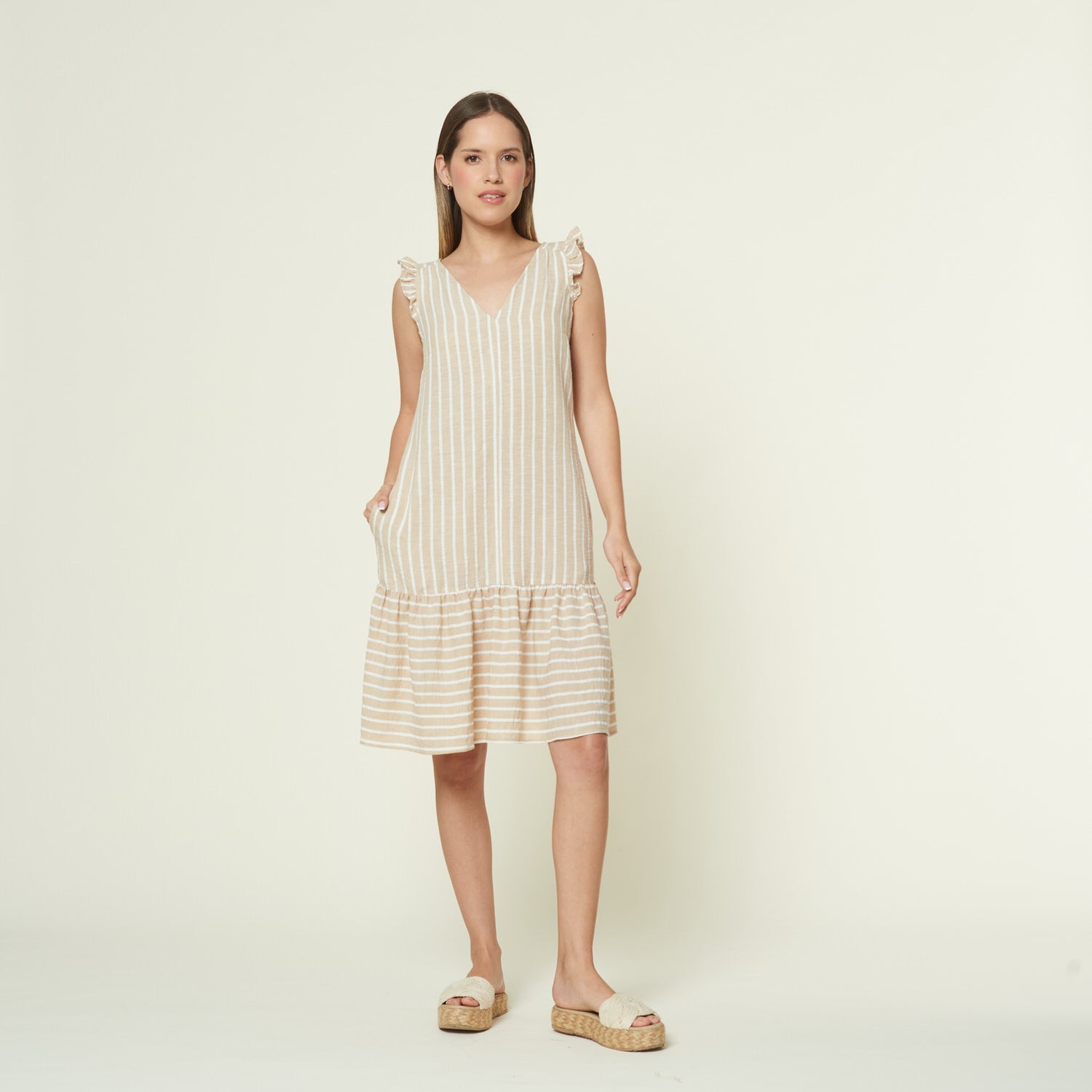 Vestido Fedora Beige
