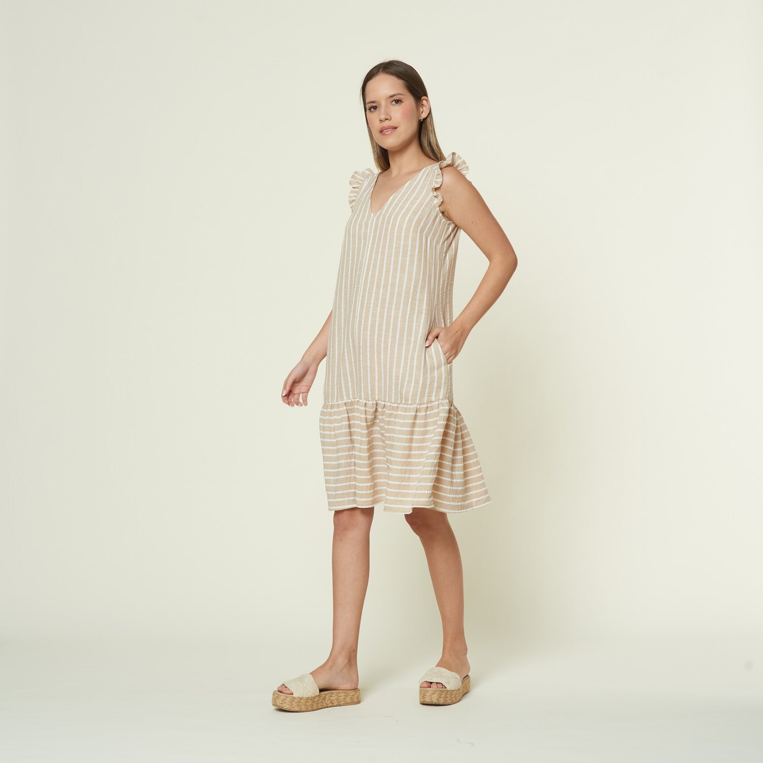 Vestido Fedora Beige