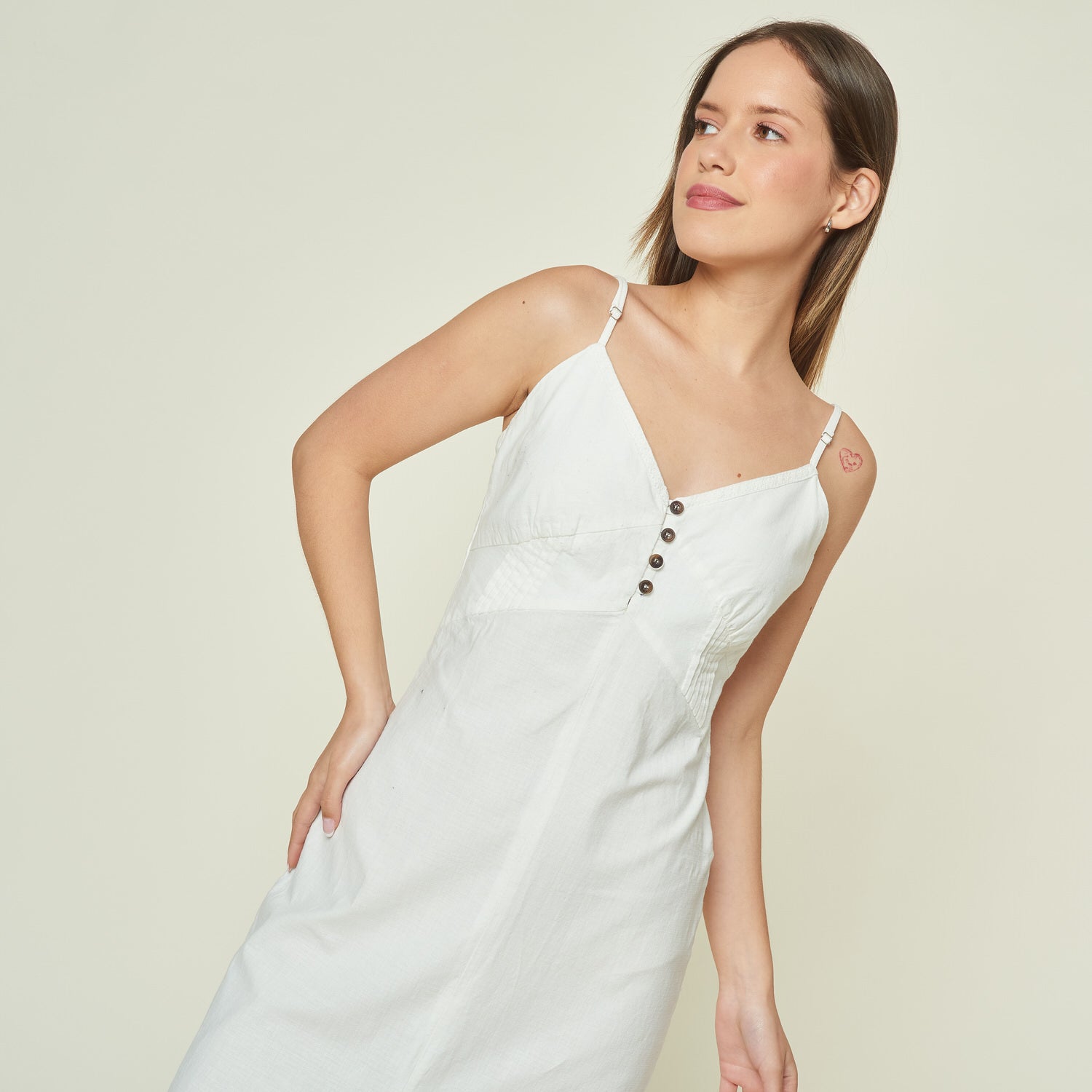 Vestido Ignacia Hueso