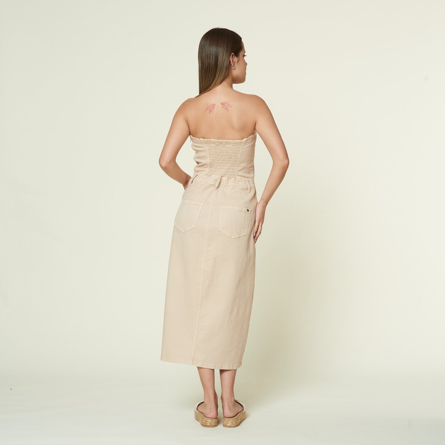 Vestido New Finna Beige