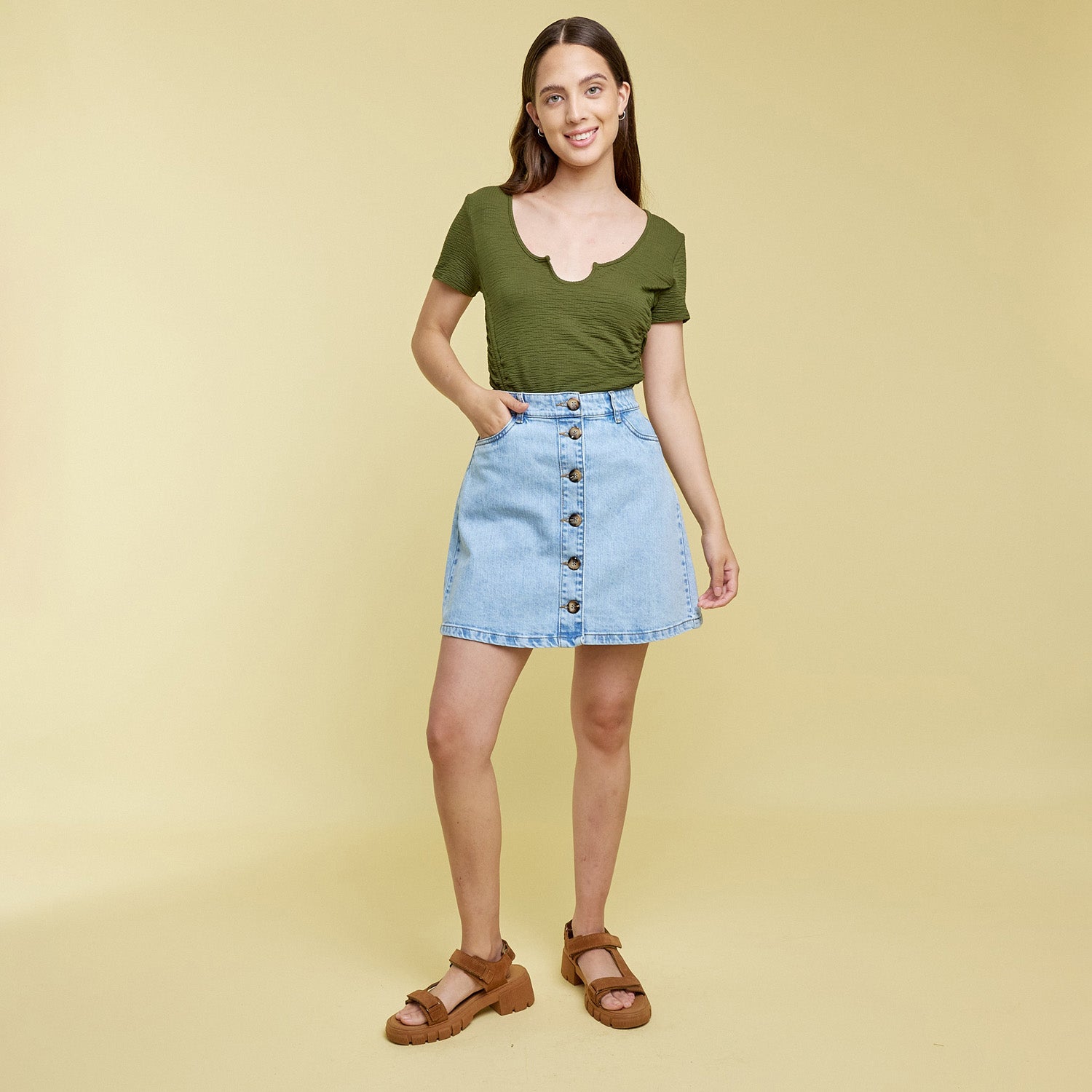 Falda Loon Celeste