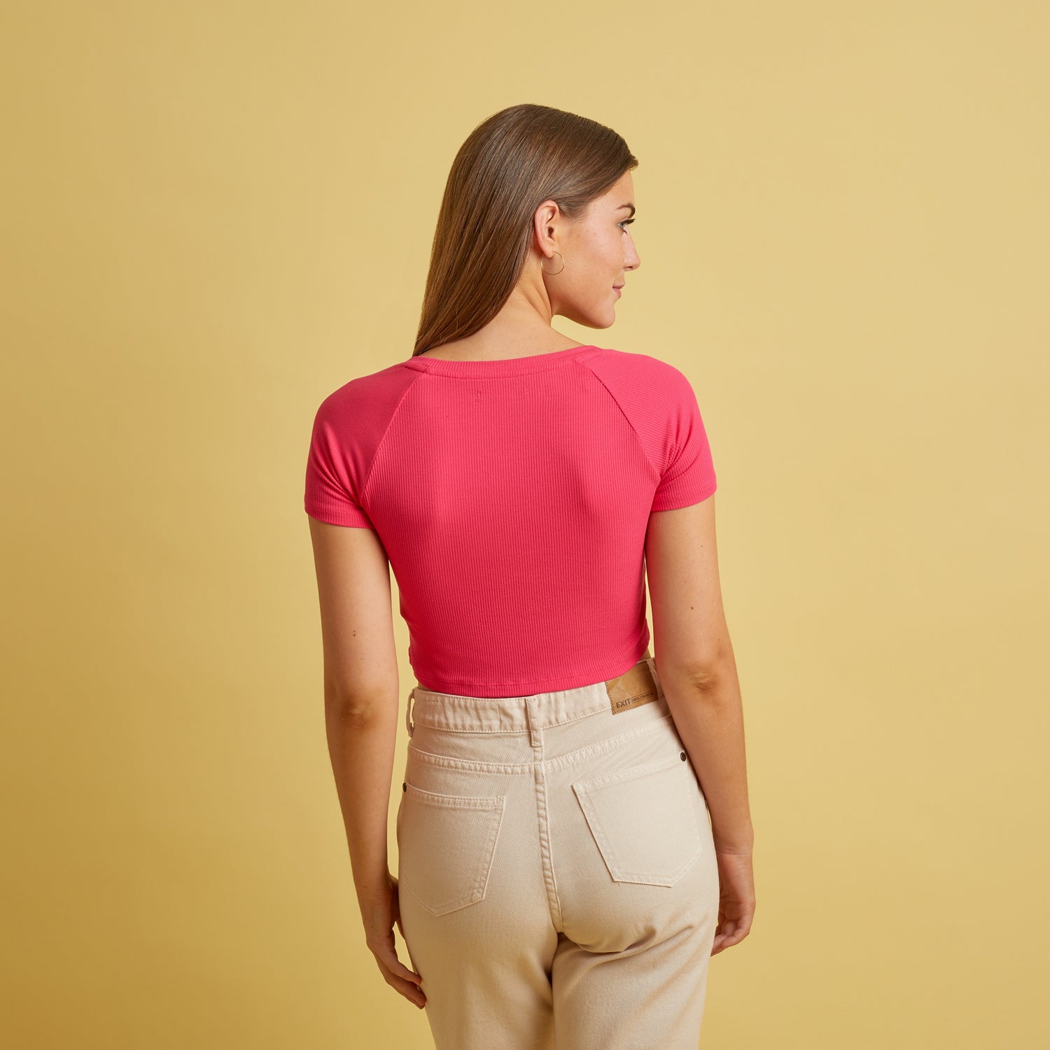 Polo Crop Fucsia